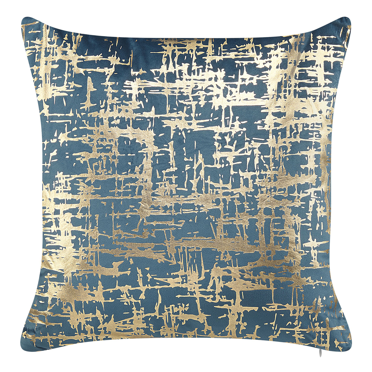 Dekokissen 2er Set GARDENIA Samtstoff 45 x 45 cm Blau Abstraktes Muster