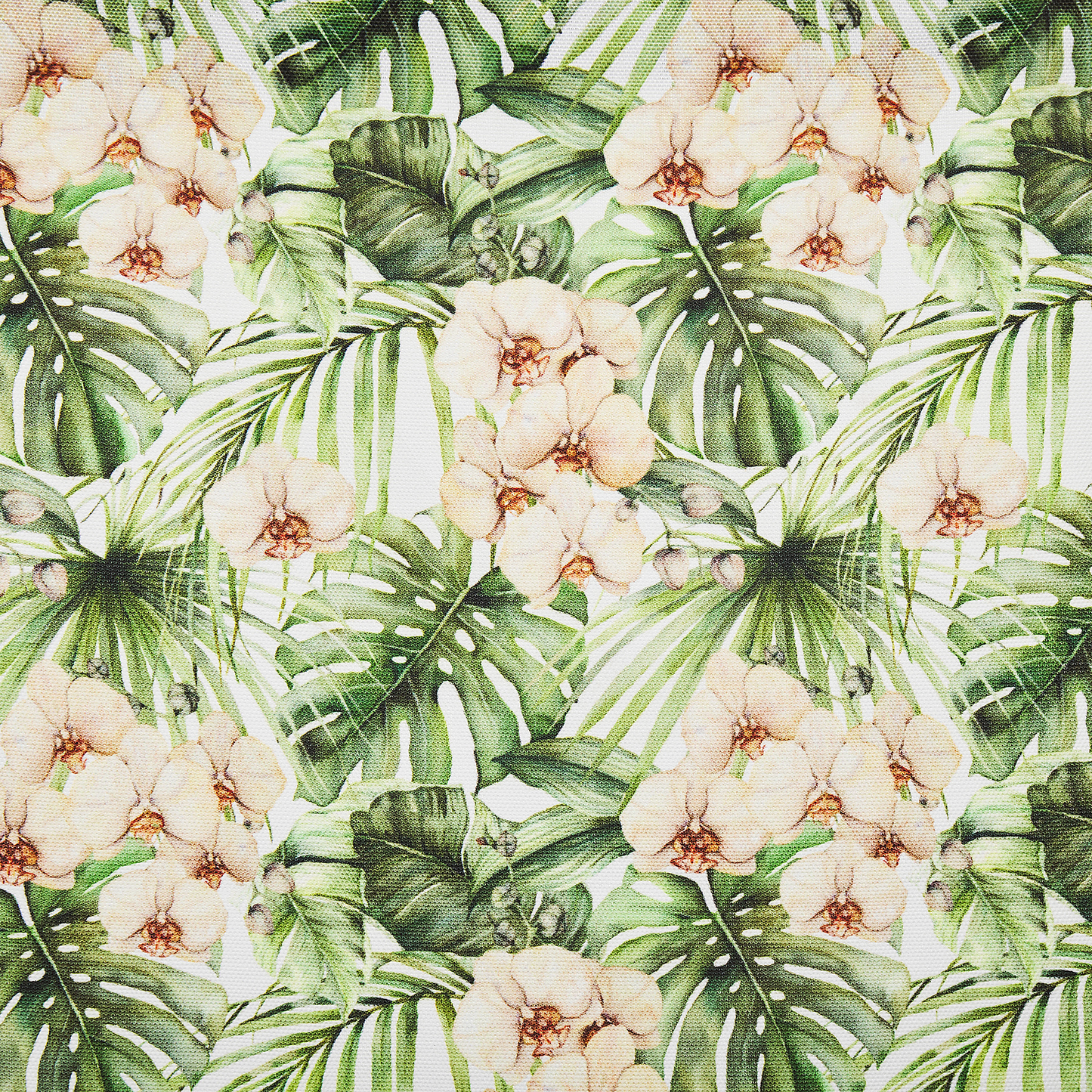 Liegestuhl Akazienholz dunkelbraun Textil weiss / grün Blumenmuster 2er Set ANZIO