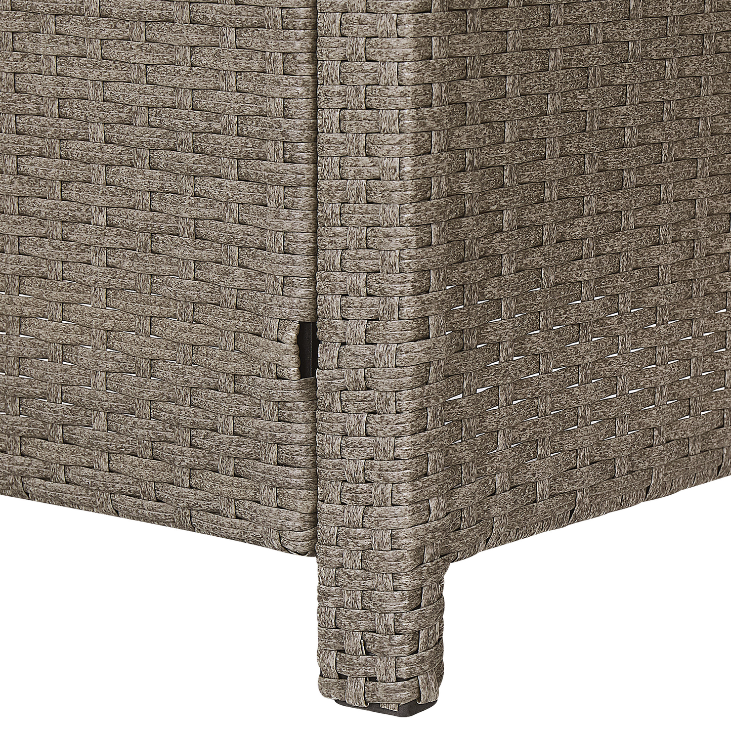 Lounge Set mit Tisch und Ottomane 5-Sitzer FONTI inkl. Kissen Polyrattan Taupe