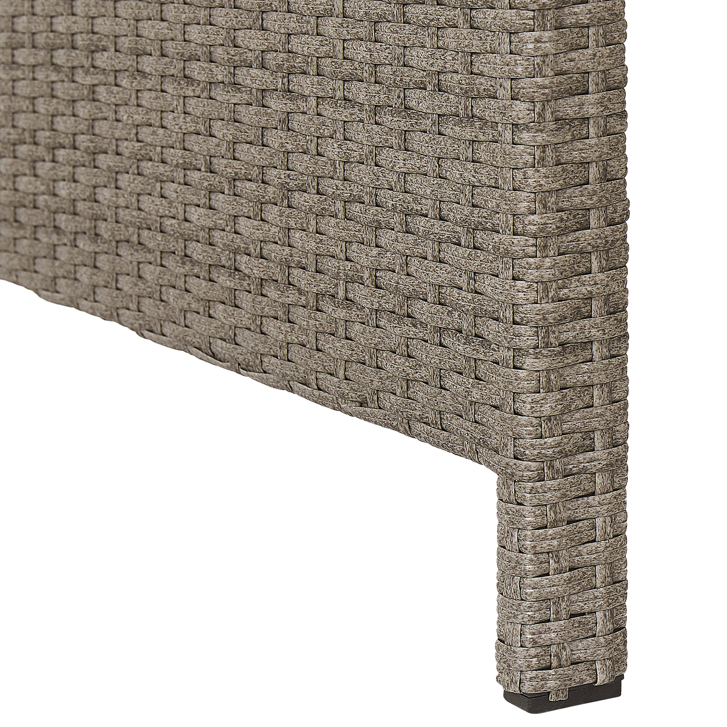 Lounge Set mit Tisch und Ottomane 5-Sitzer FONTI inkl. Kissen Polyrattan Taupe