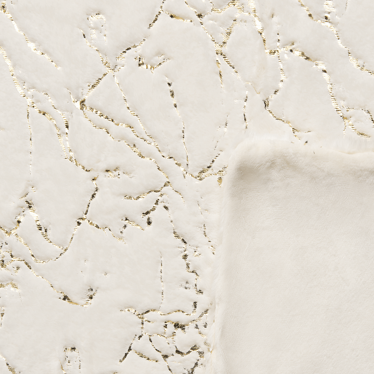 Kuscheldecke GODAVARI 130 x 180 cm Creme