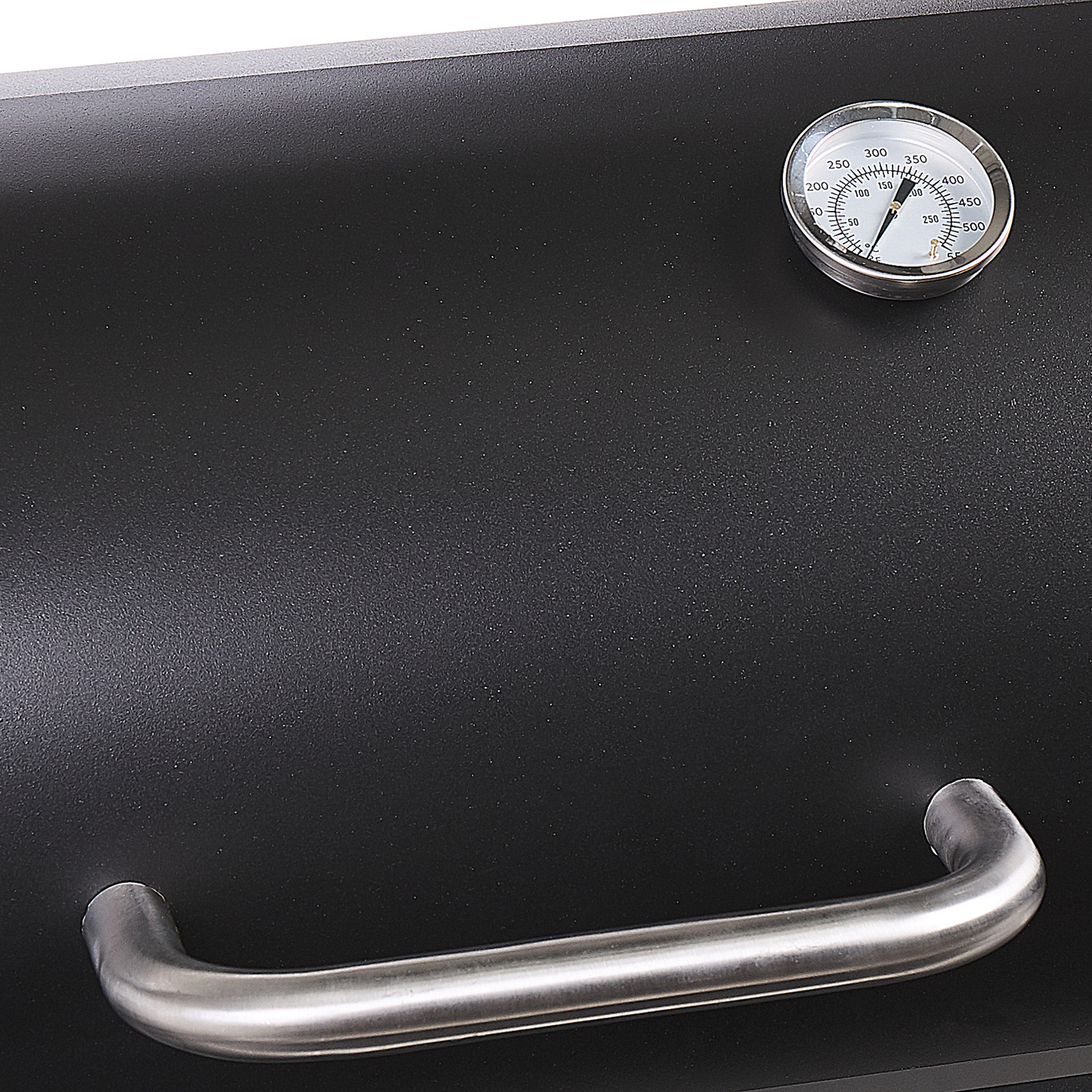 Holzkohlegrill KATLA mit Räucherkammer Metall Schwarz