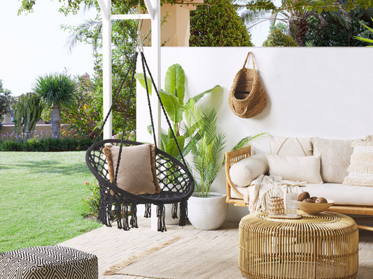 Hängesessel GABELLA Baumwolle Schwarz