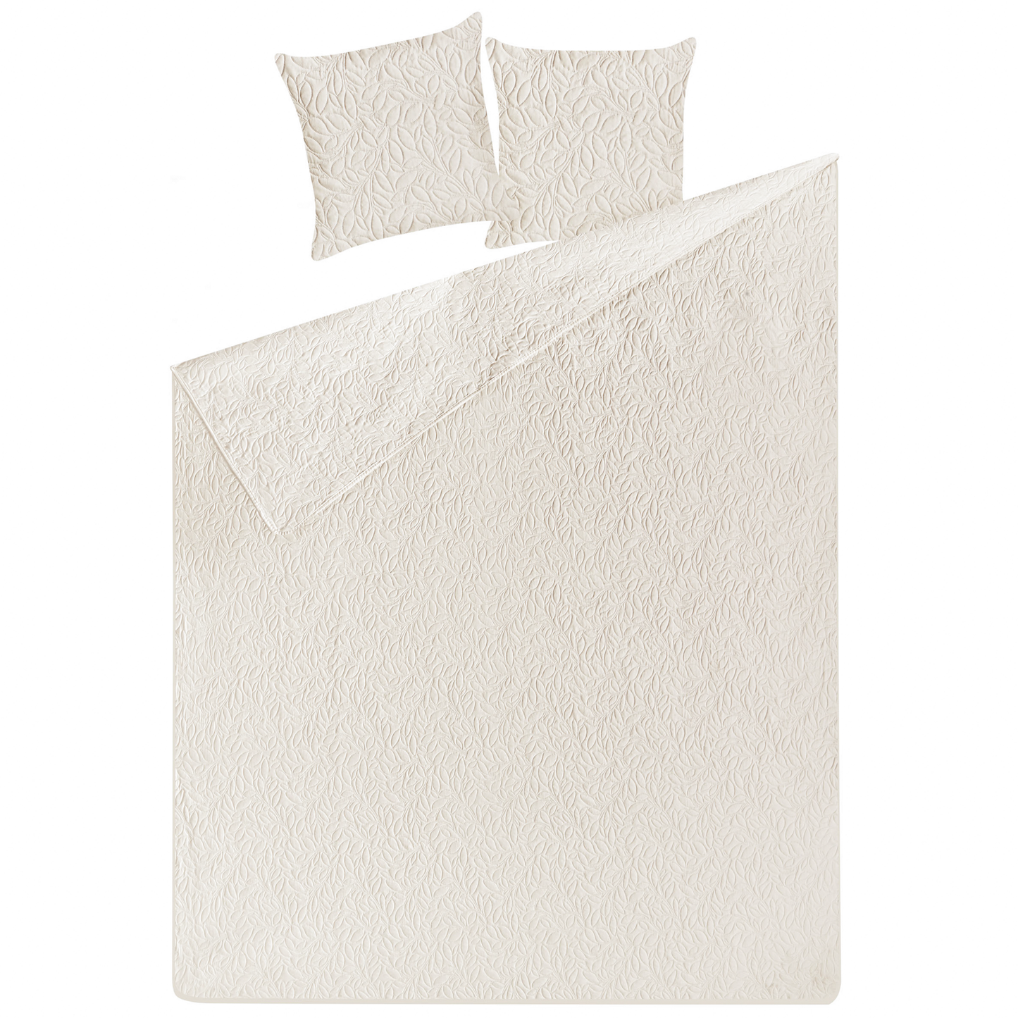 Tagesdecke mit Kissen RUDKHAN 140 x 210 cm Creme