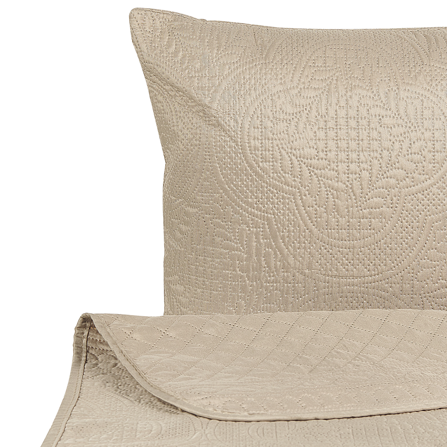 Tagesdecke mit Kissen SHUSH 140 x 210 cm Taupe