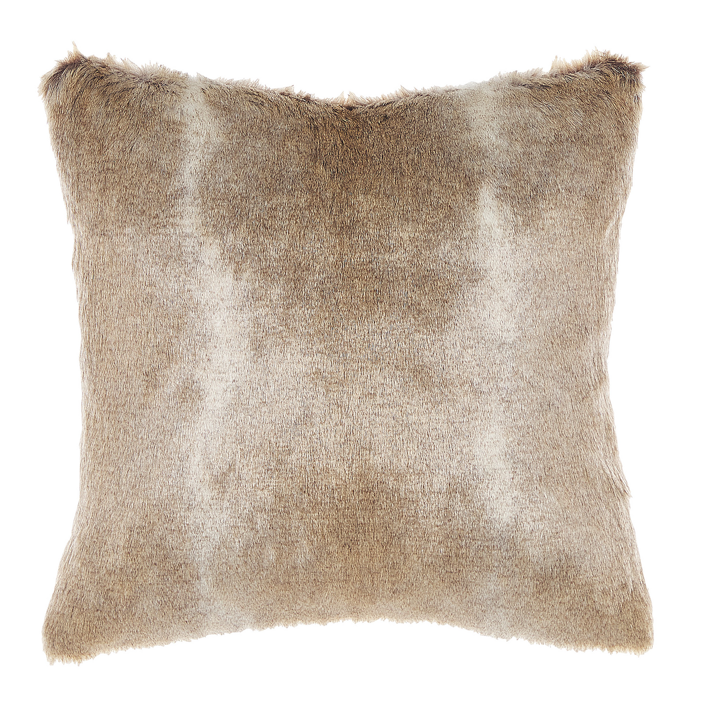 Dekokissen 2er Set HORDEUM Webpelz 45 x 45 cm Hellbraun Ohne Muster
