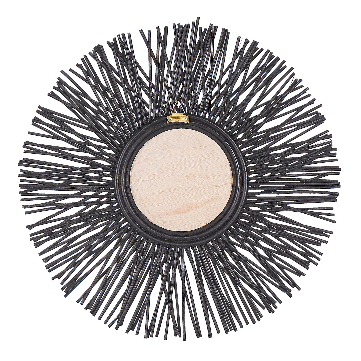 Wandspiegel KALASIN 60 cm 60 cm Rattan Schwarz
