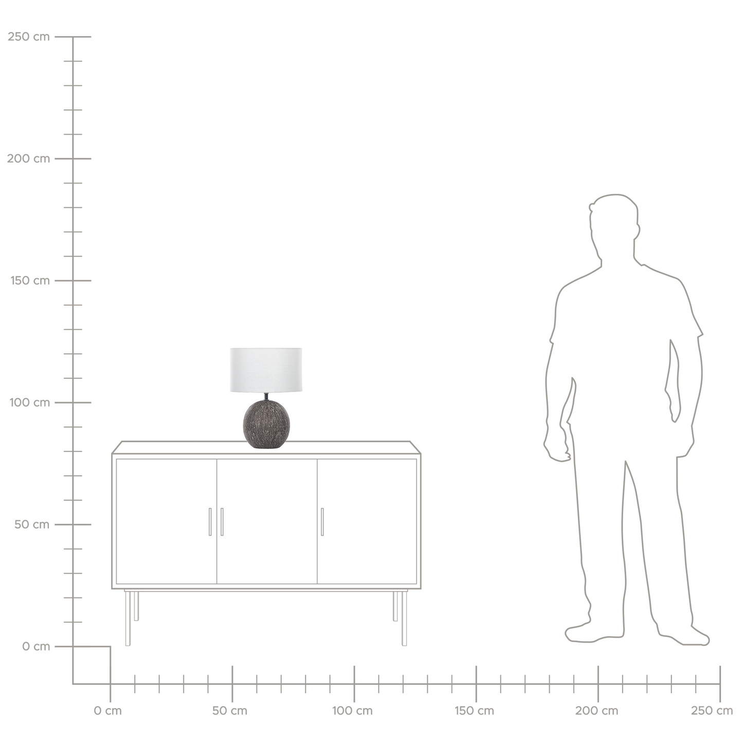 Tischleuchte FONISSA Keramik Schwarz