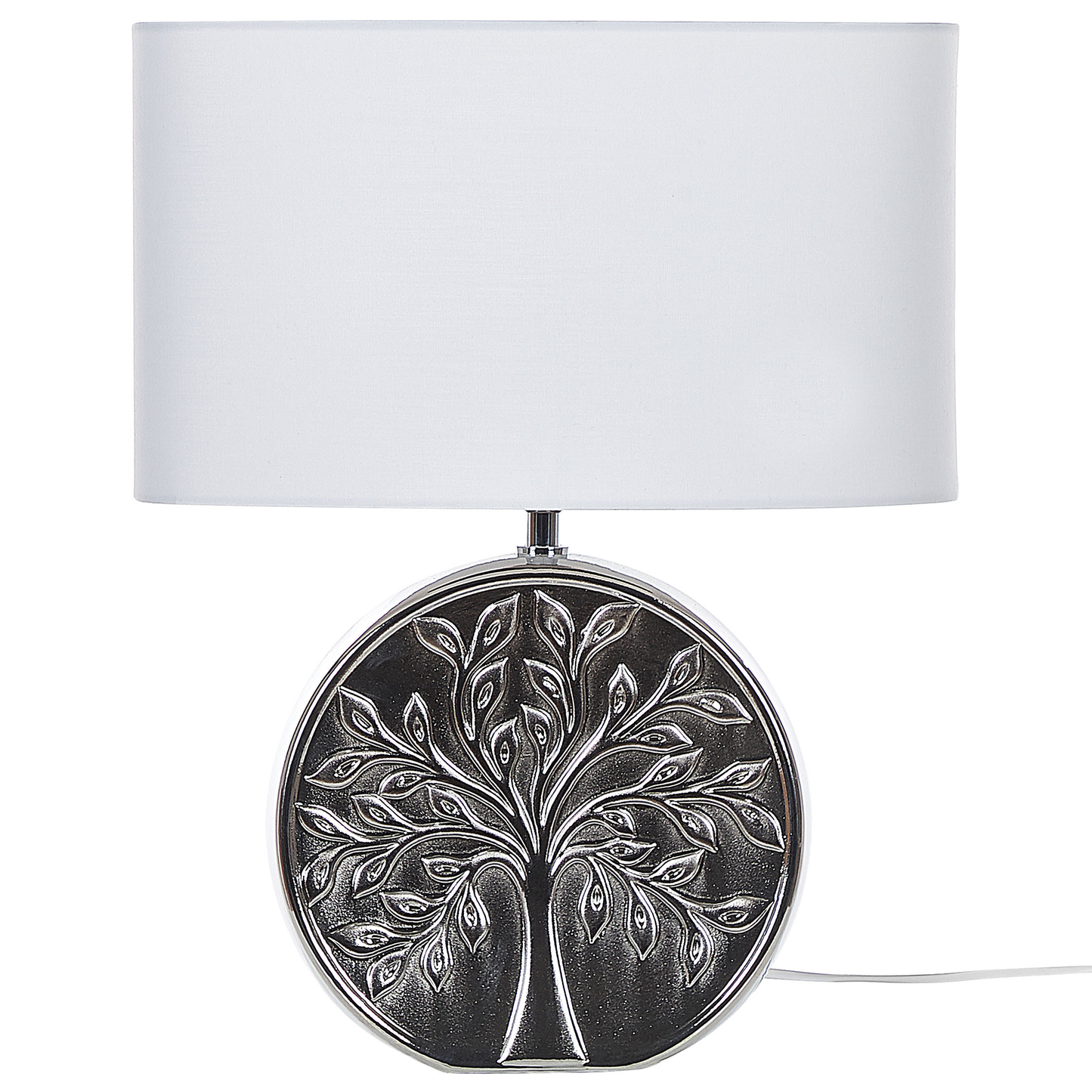 Tischleuchte KHERLEN Keramik Silber