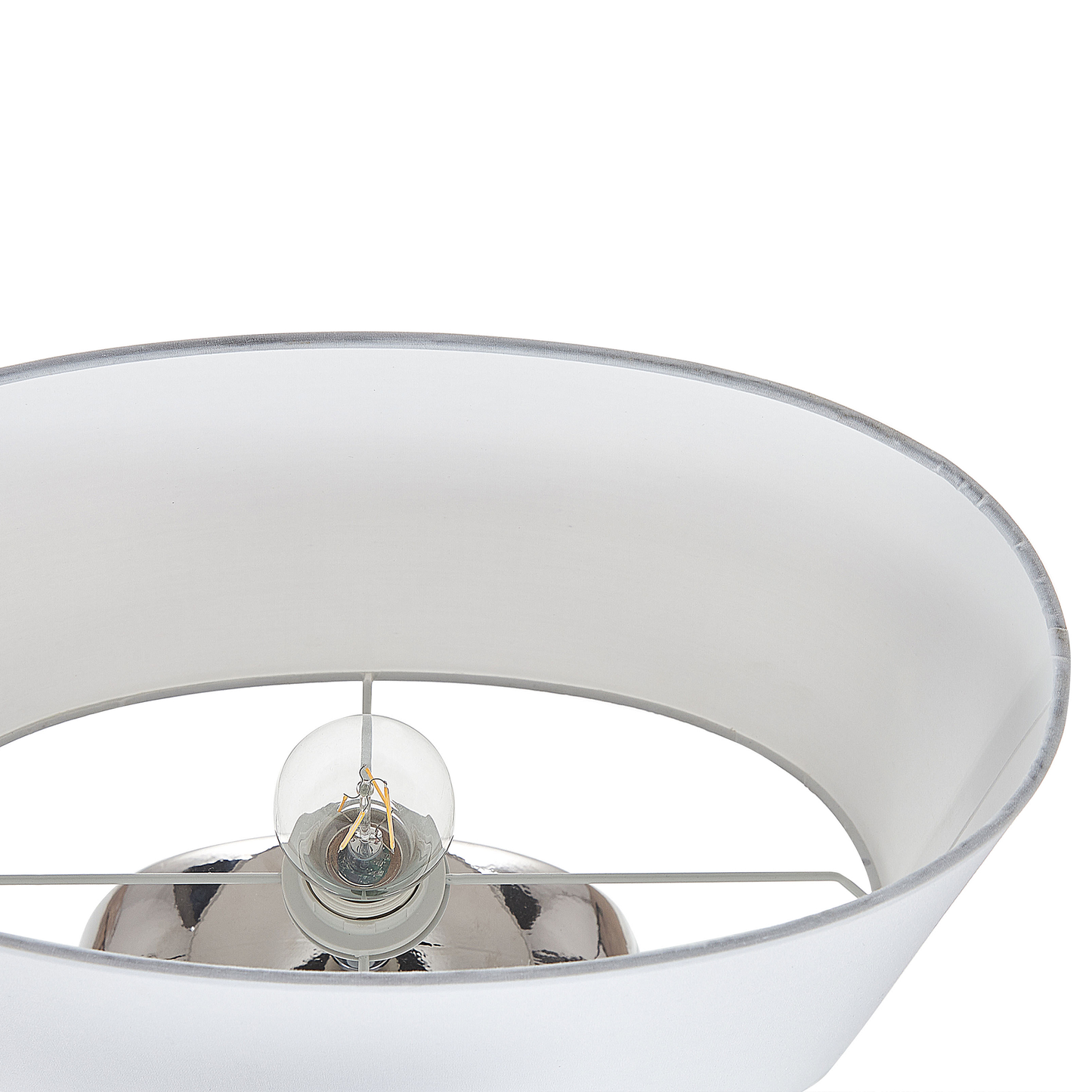 Tischleuchte KHERLEN Keramik Silber