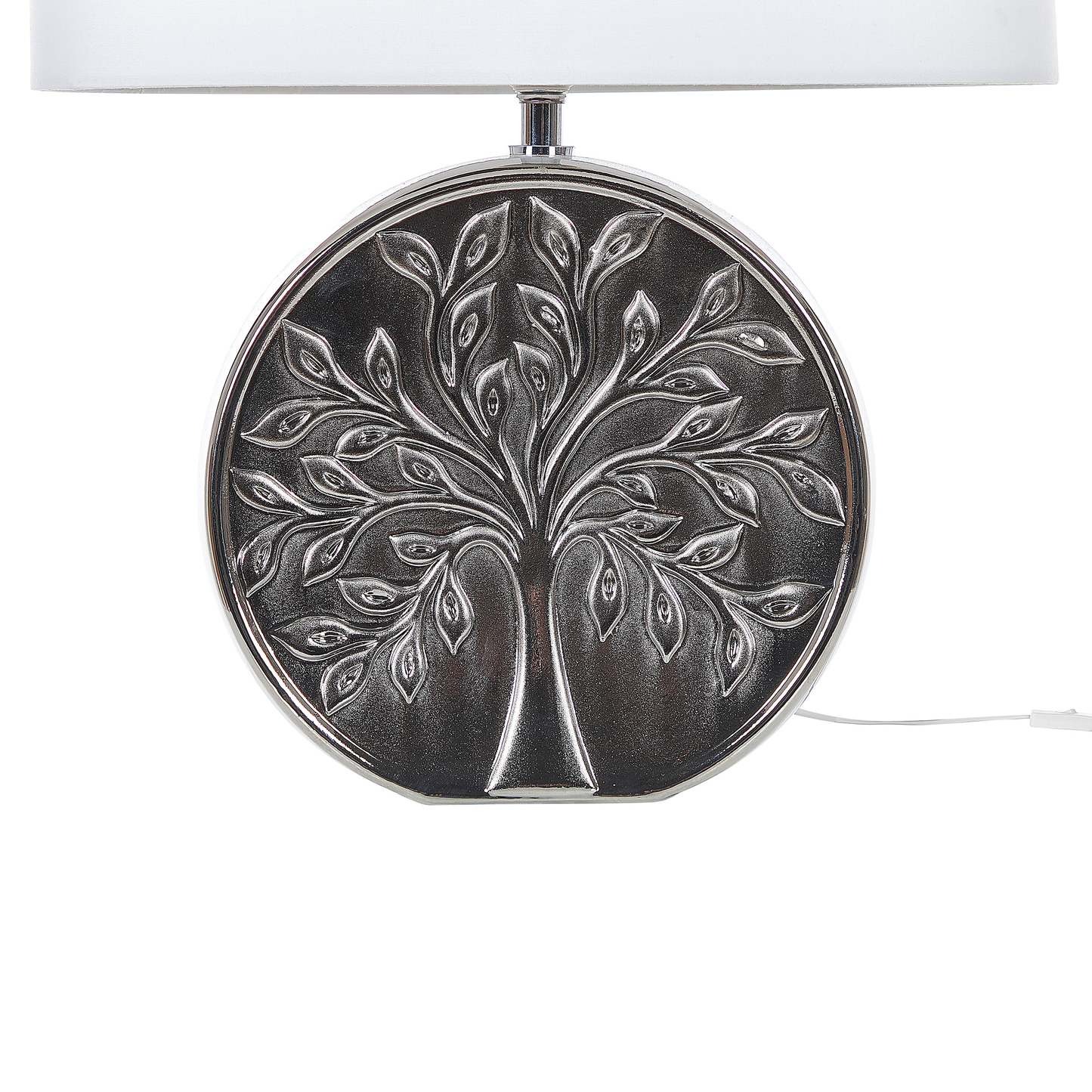 Tischleuchte KHERLEN Keramik Silber