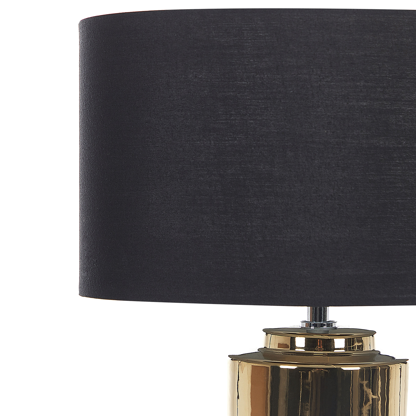 Tischlampe gold 48 cm Trommelform CIMARRON