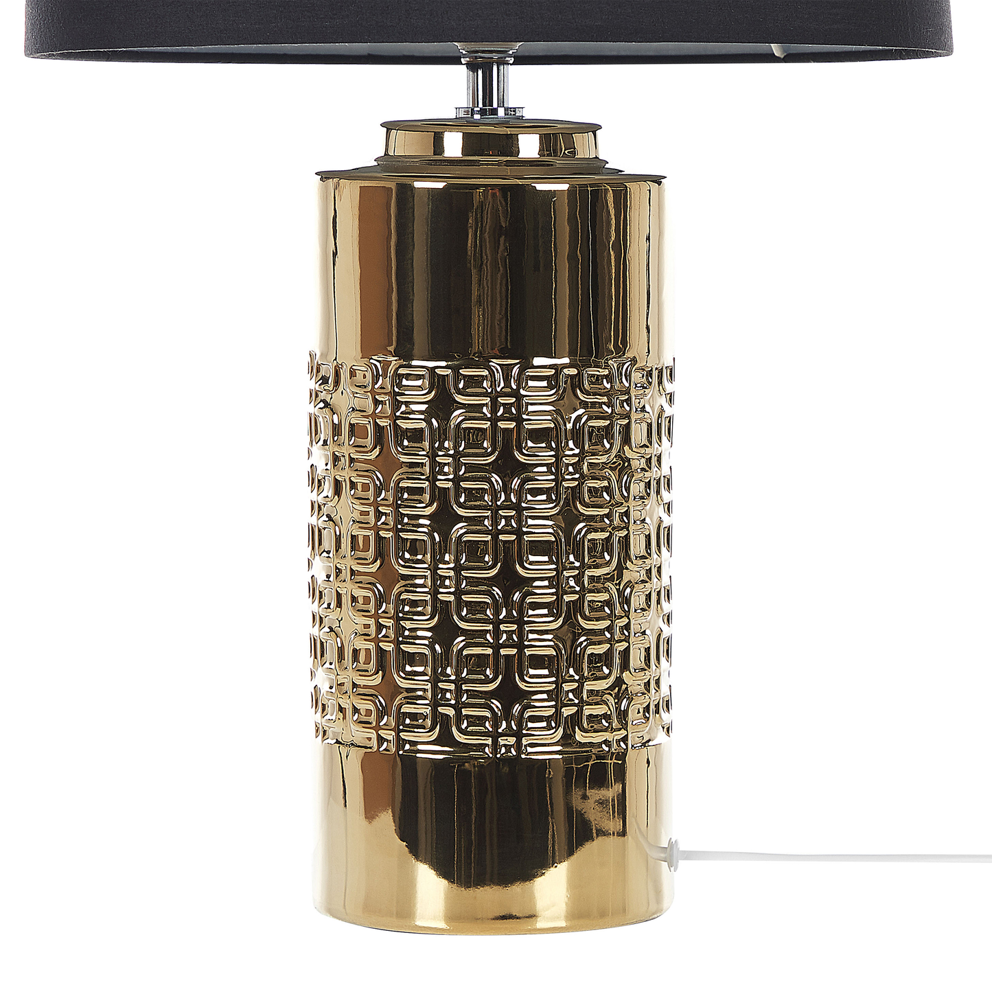 Tischlampe gold 48 cm Trommelform CIMARRON