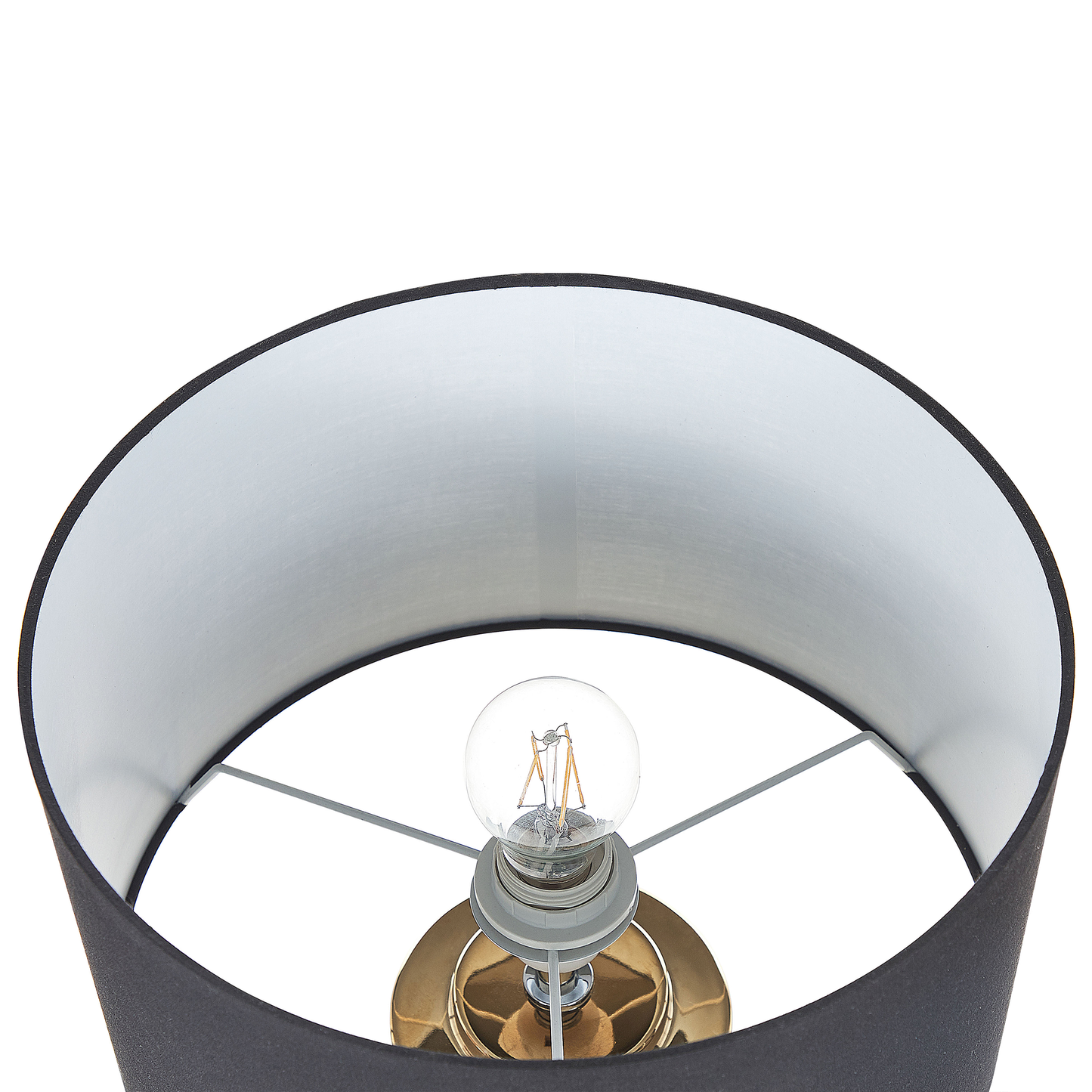 Tischlampe gold 48 cm Trommelform CIMARRON