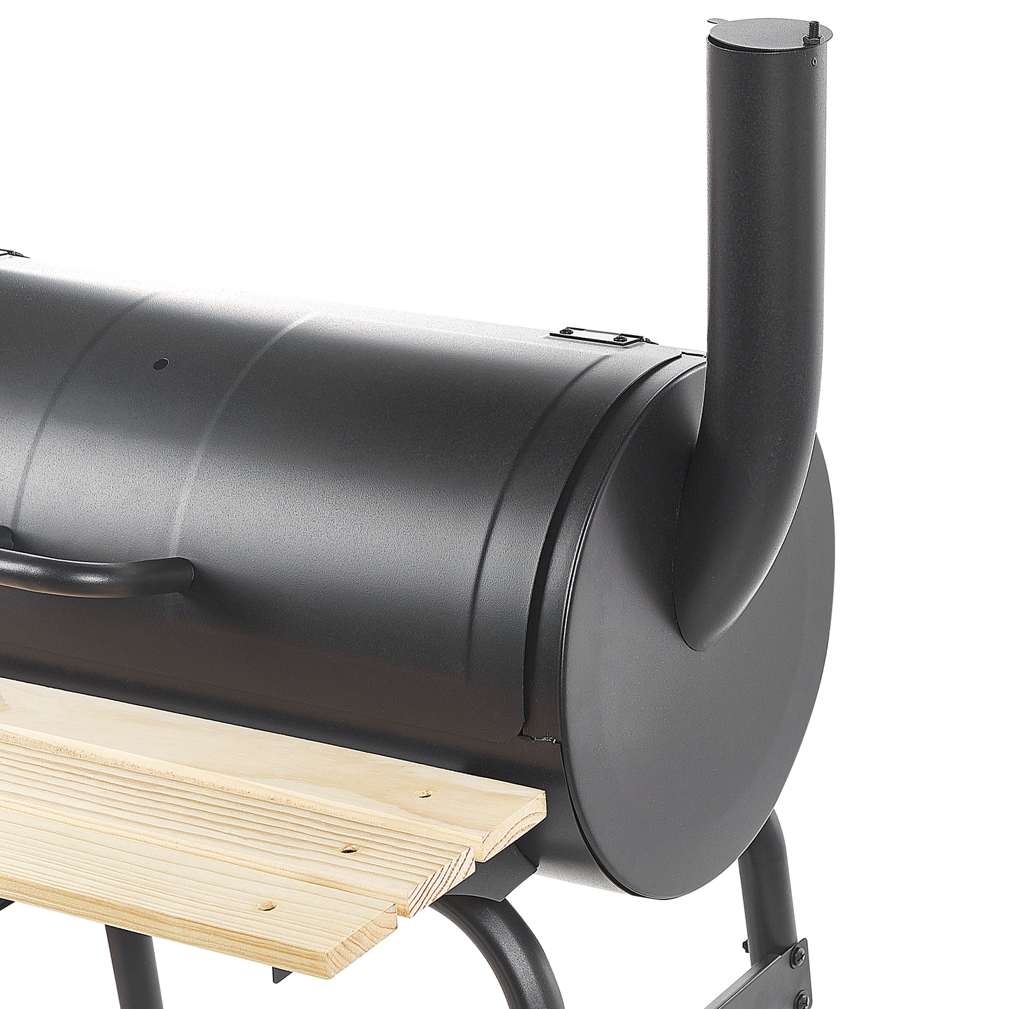 Holzkohlegrill SATAH mit Räucherkammer Metall Schwarz