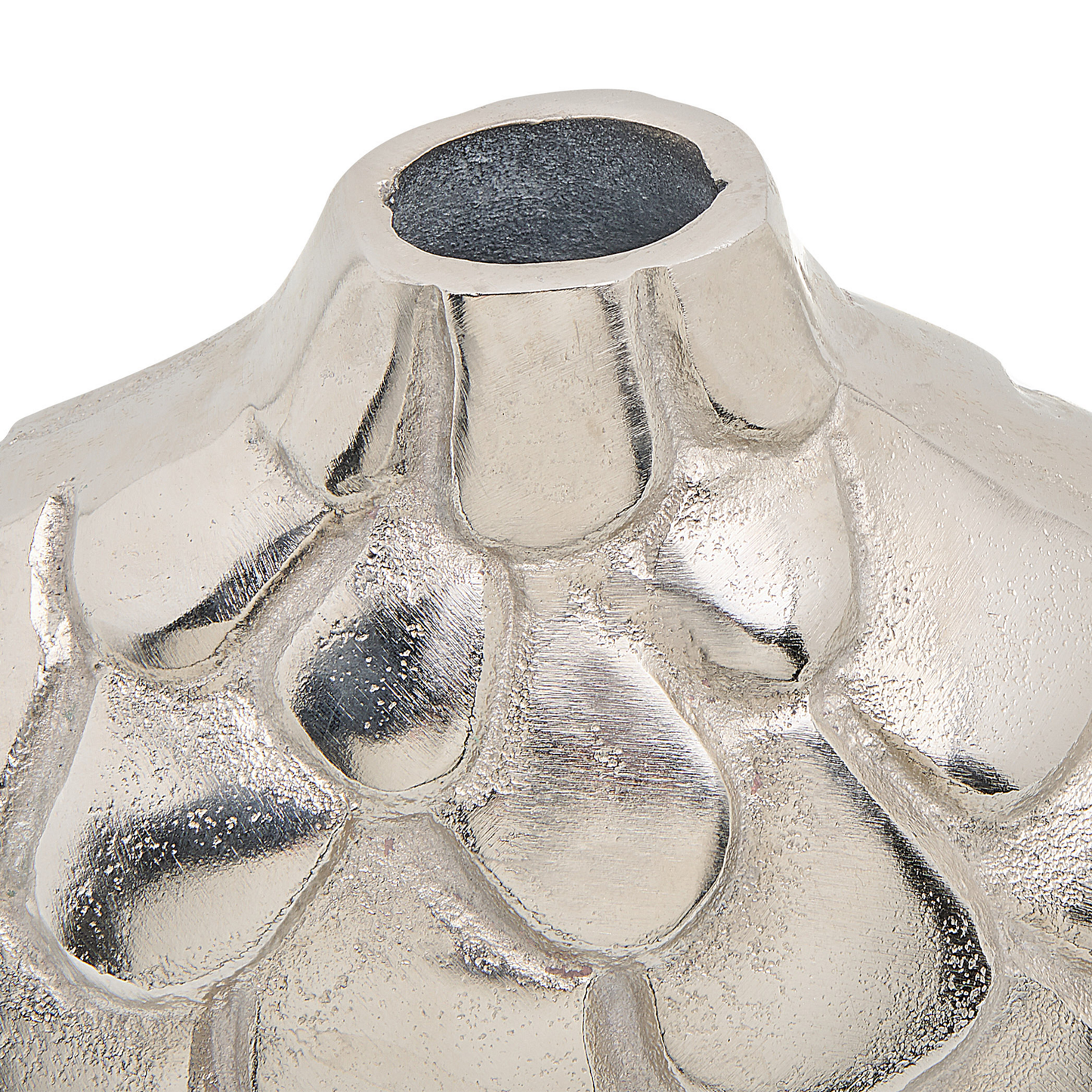 Blumenvase TIMGAD Metall 26 cm Silber
