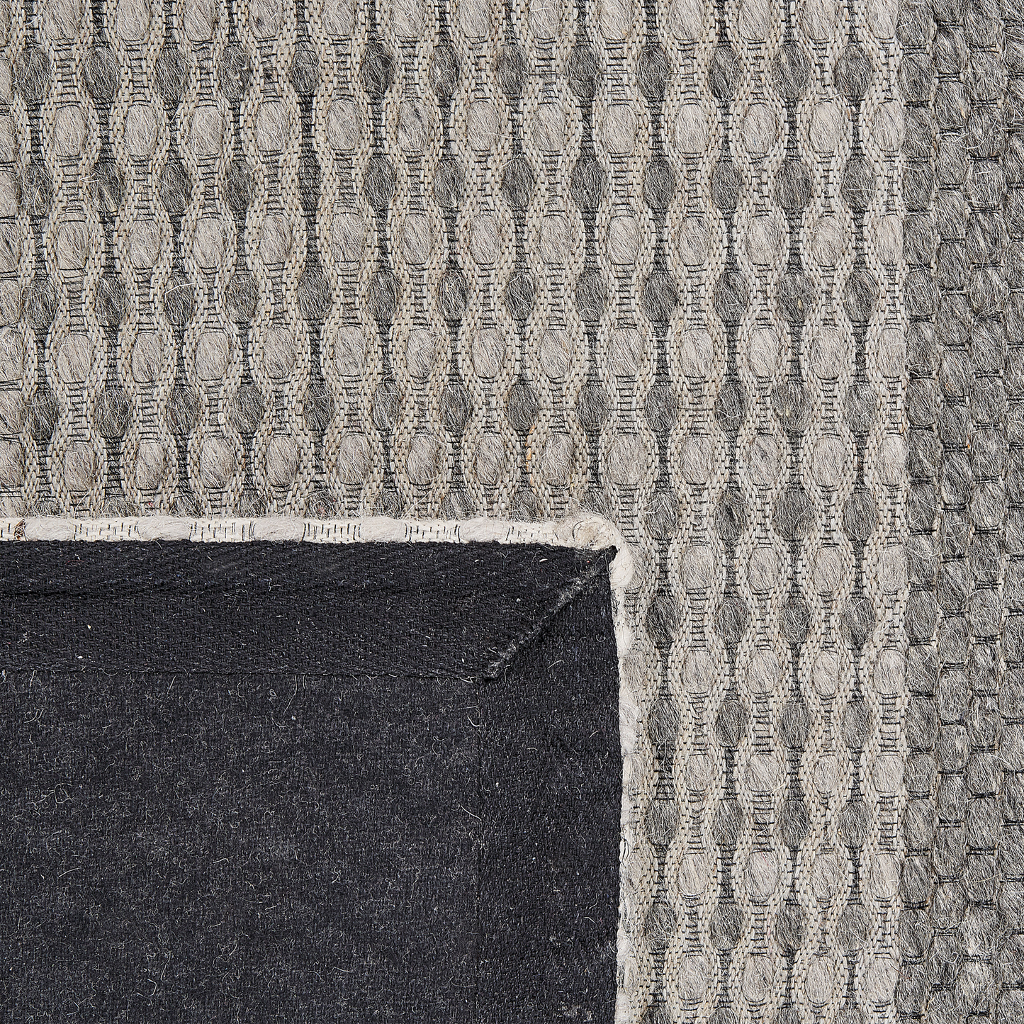 Teppich Wolle grau / blau 160 x 220 cm Streifenmuster Kurzflor AKKAYA