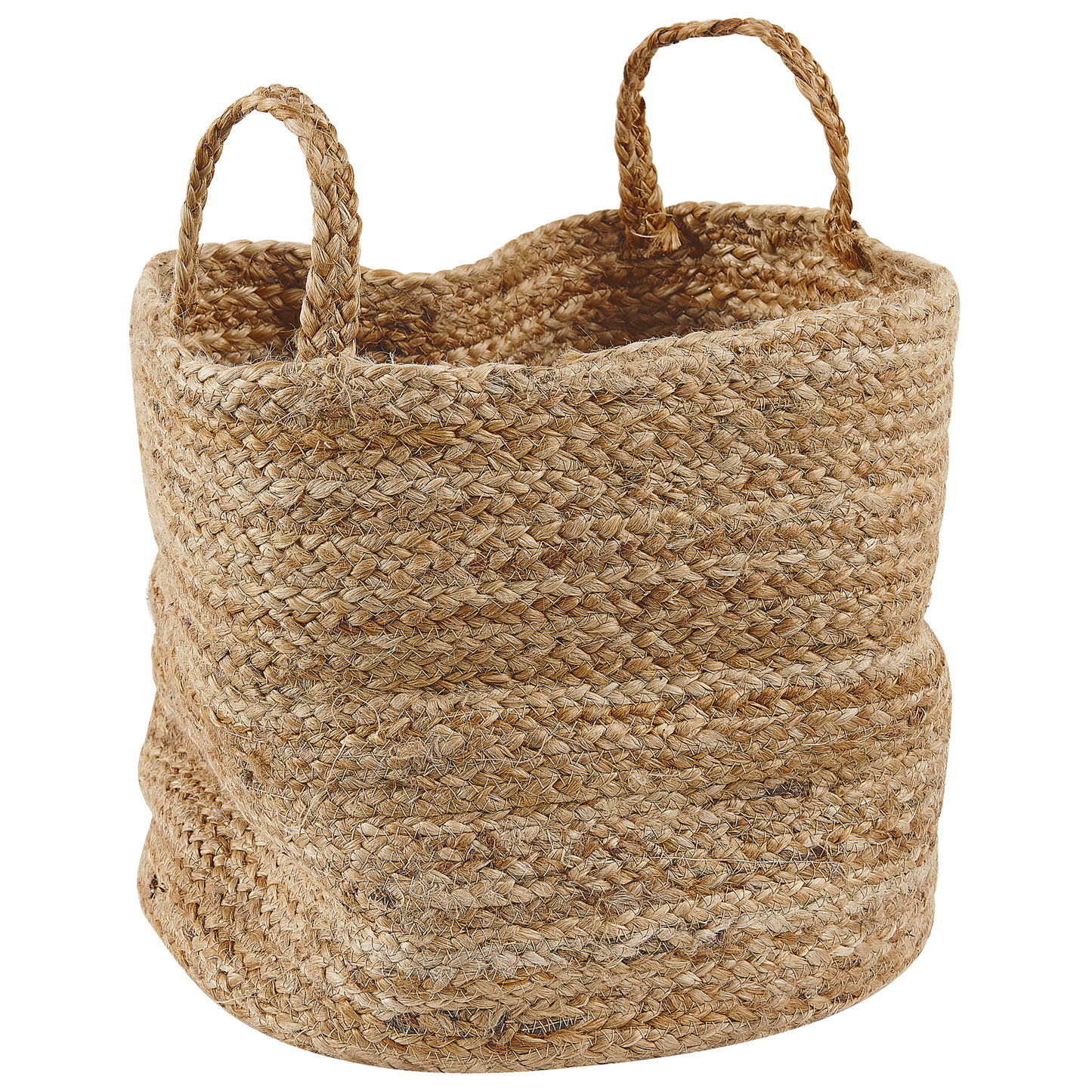Textilkorb Jute sandbeige 2er Set KAELLA