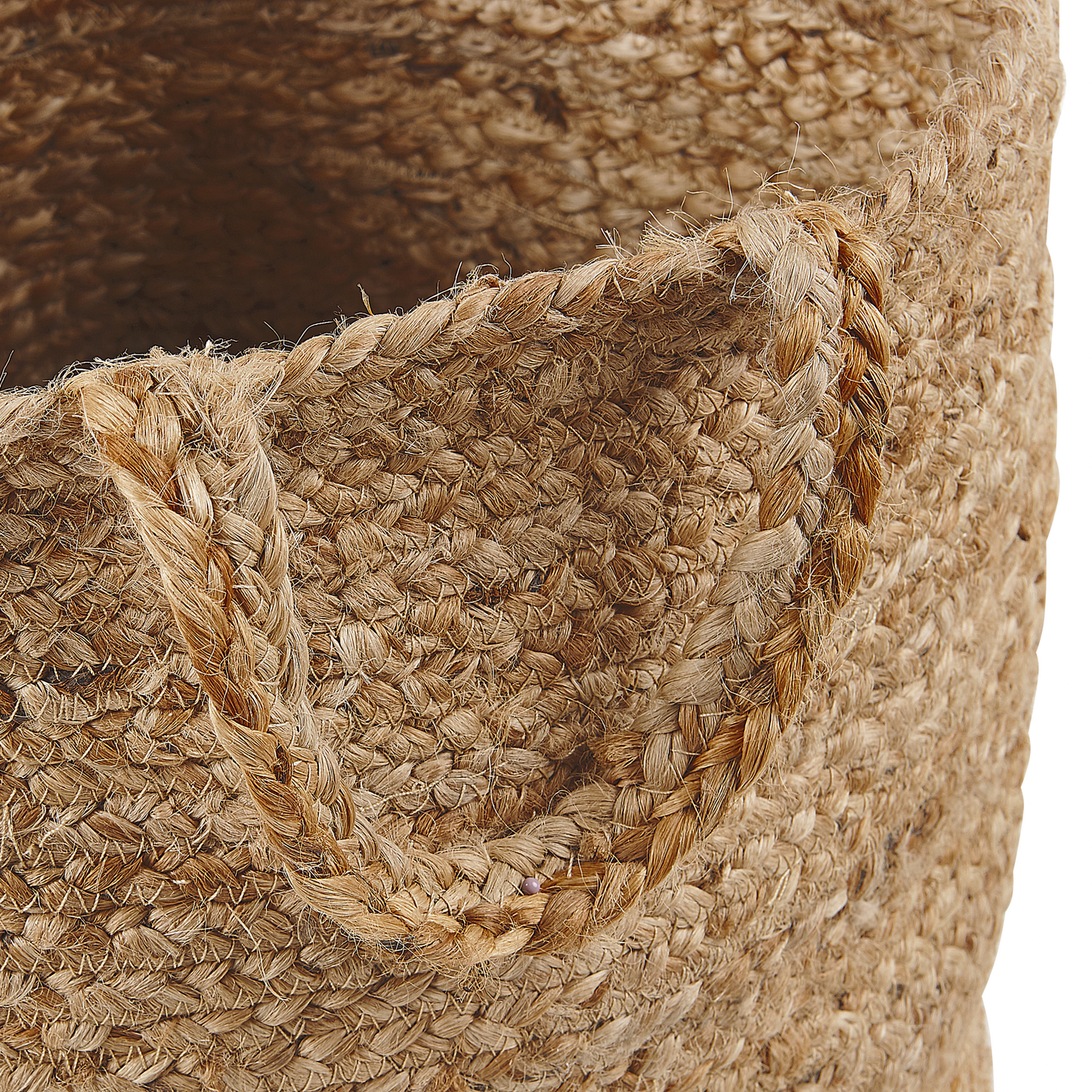Textilkorb Jute sandbeige 2er Set KAELLA