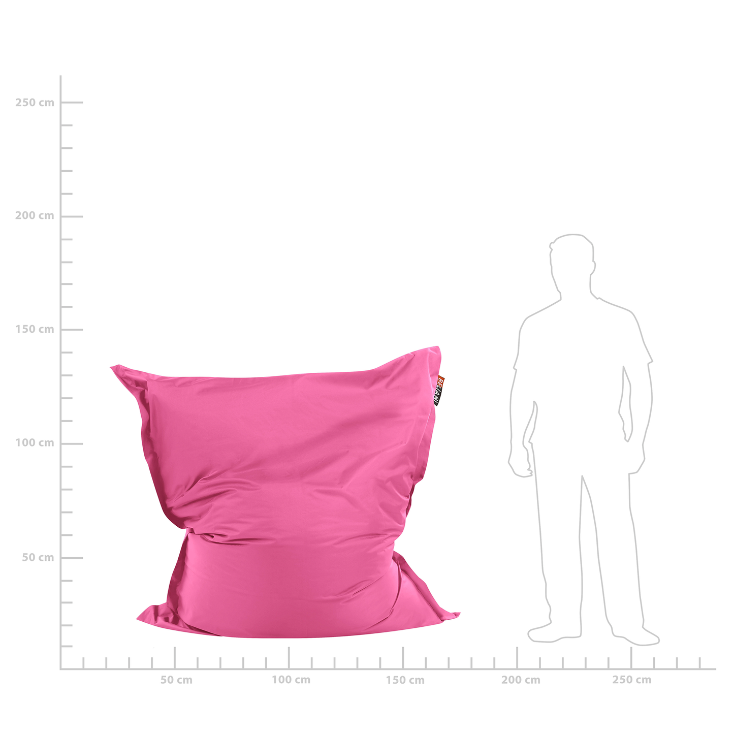 Sitzsack 300 L FUZZY 140 cm 180 cm Fuchsia