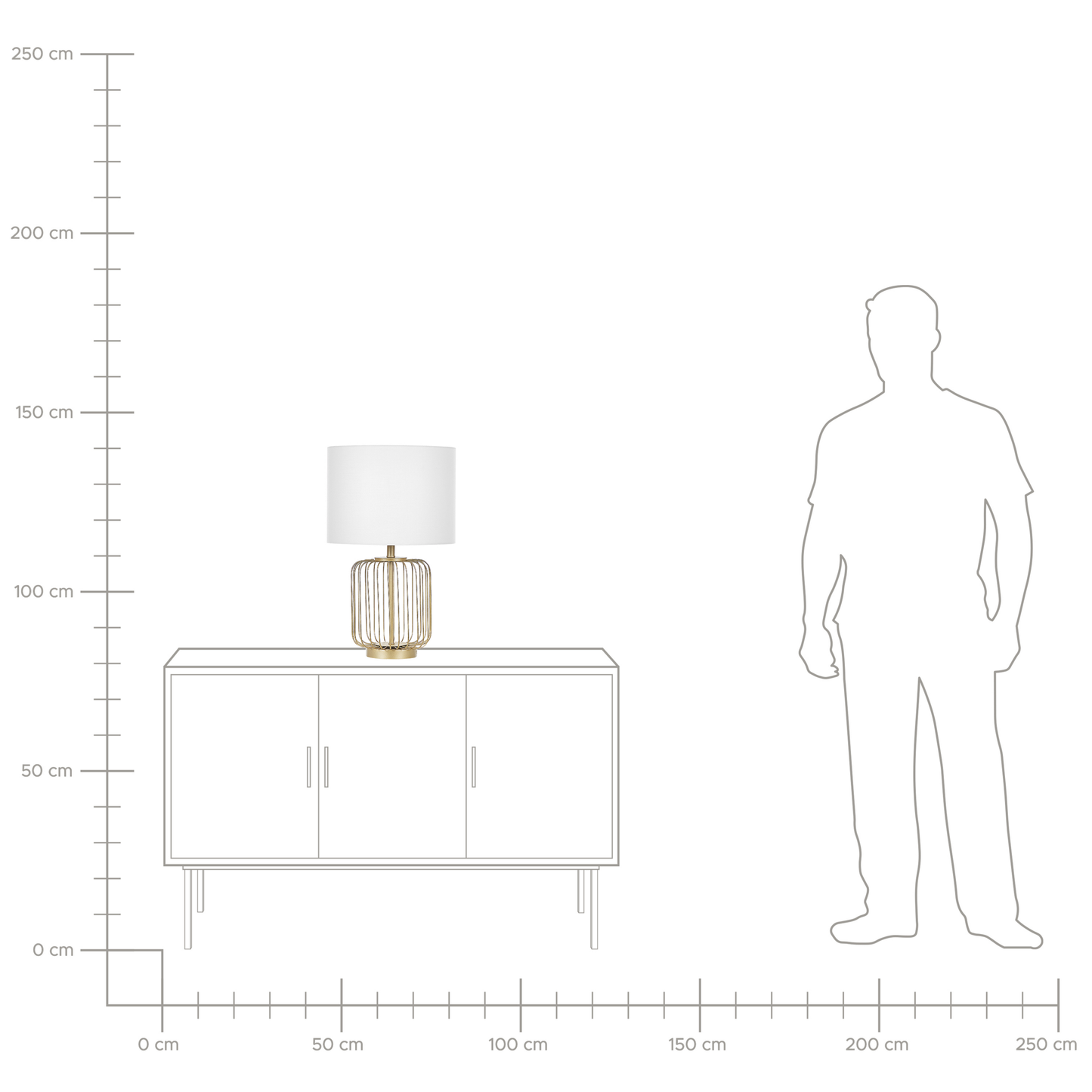 Tischleuchte THOUET Metall Gold