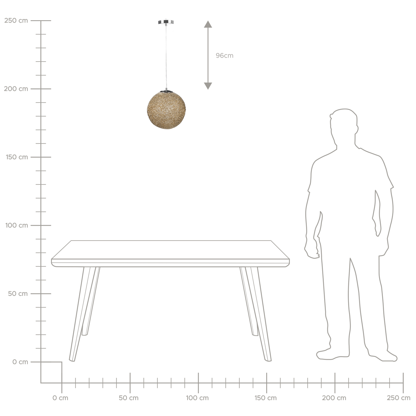 Hängelampe TURAMA Metall Gold