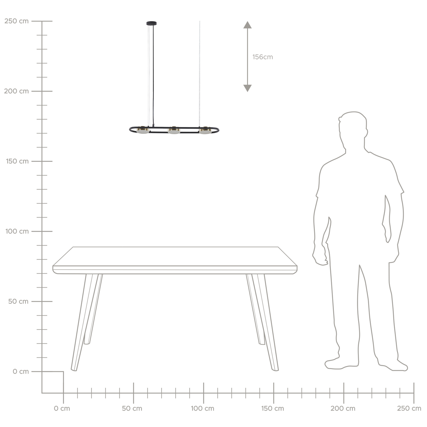 LED Hängelampe MALI Metall Schwarz
