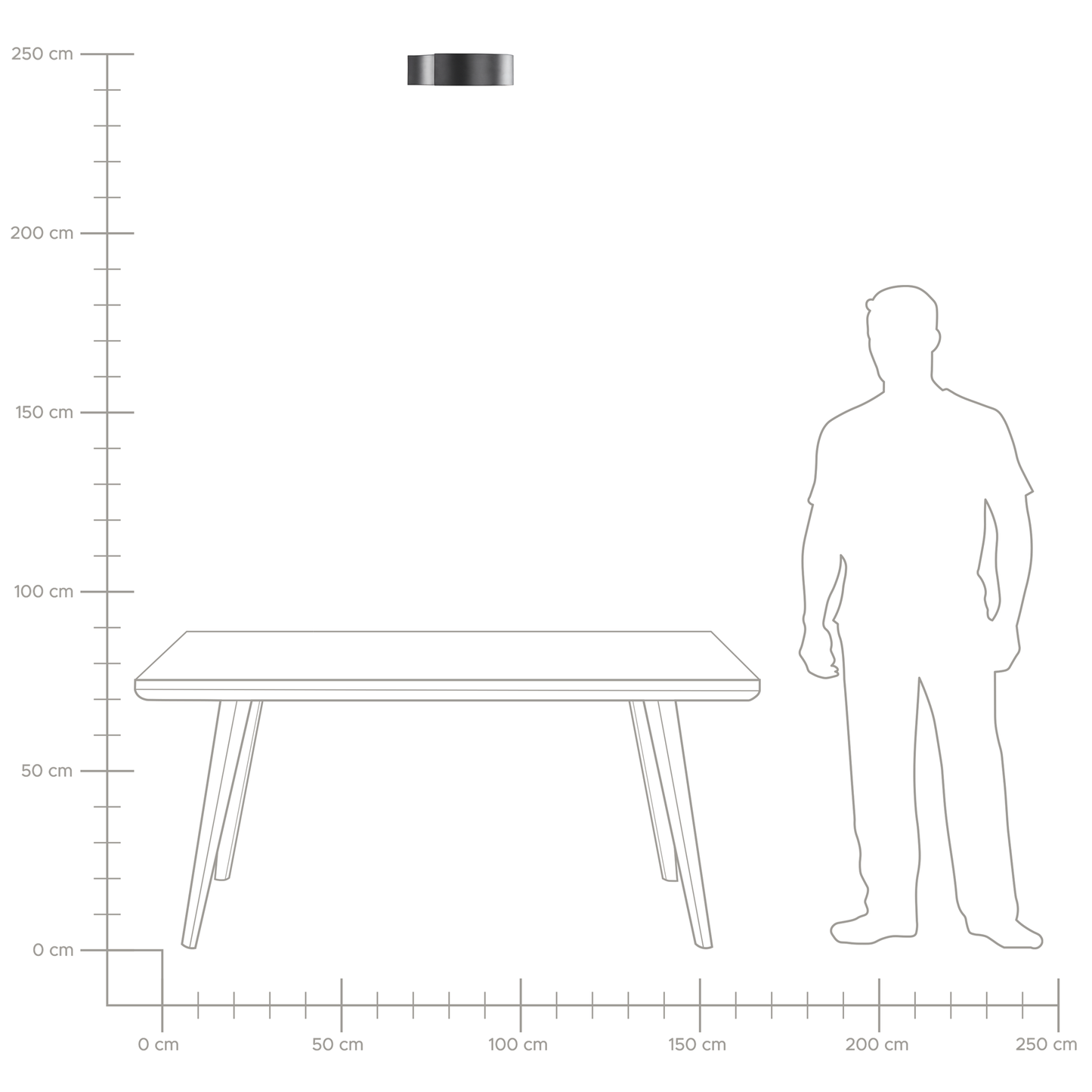 Deckenleuchte LED Metall schwarz YABU