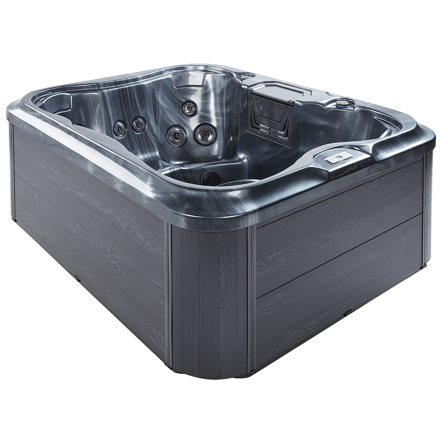 Outdoor Whirlpool mit LED ARCELIA Grau