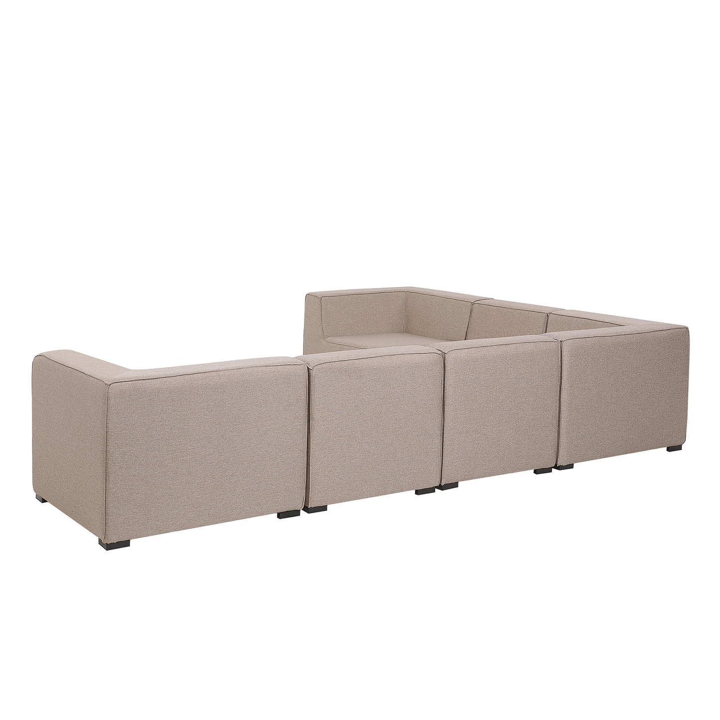 Garten Ecksofa mit Ottomane 7-Sitzer AREZZO rechtsseitig modular Beige