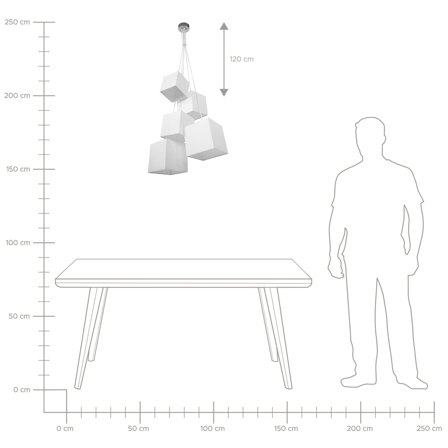 Hängelampe MESTA Weiss