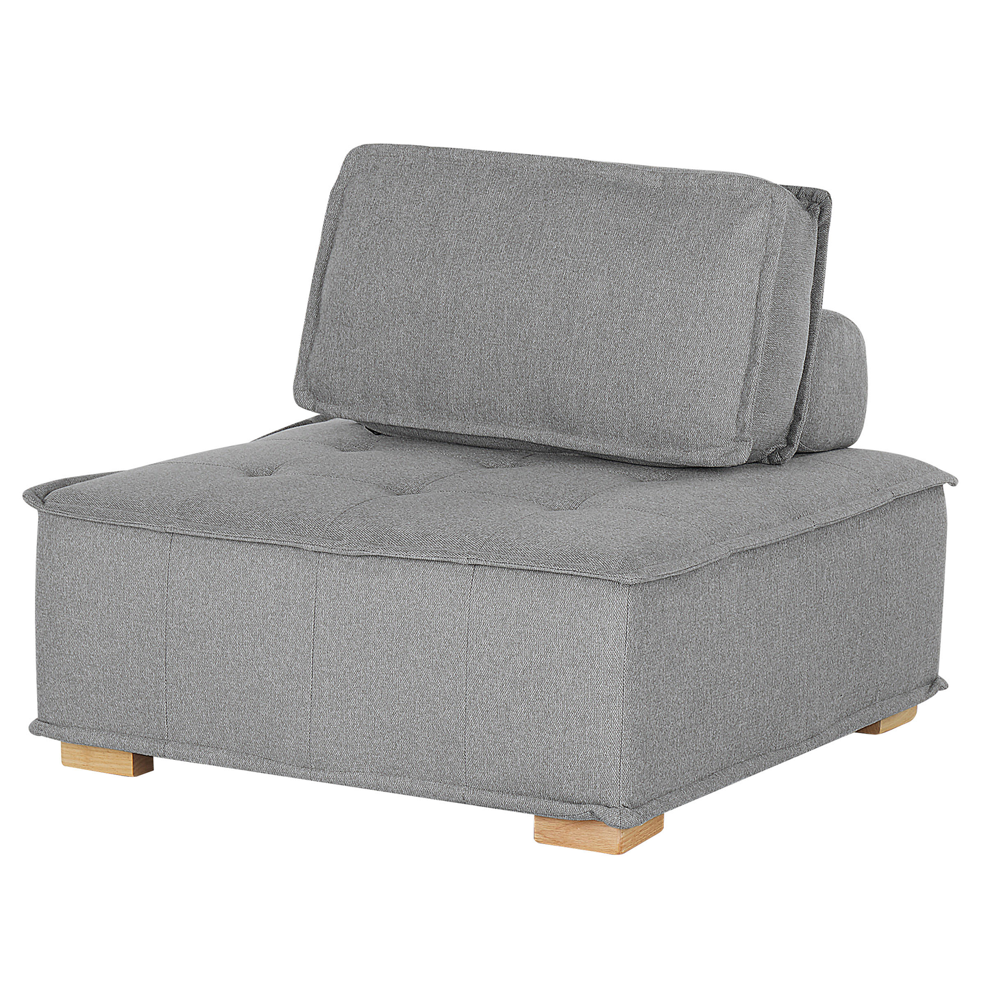 Ecksofa Stoff grau 4-Sitzer modular TIBRO