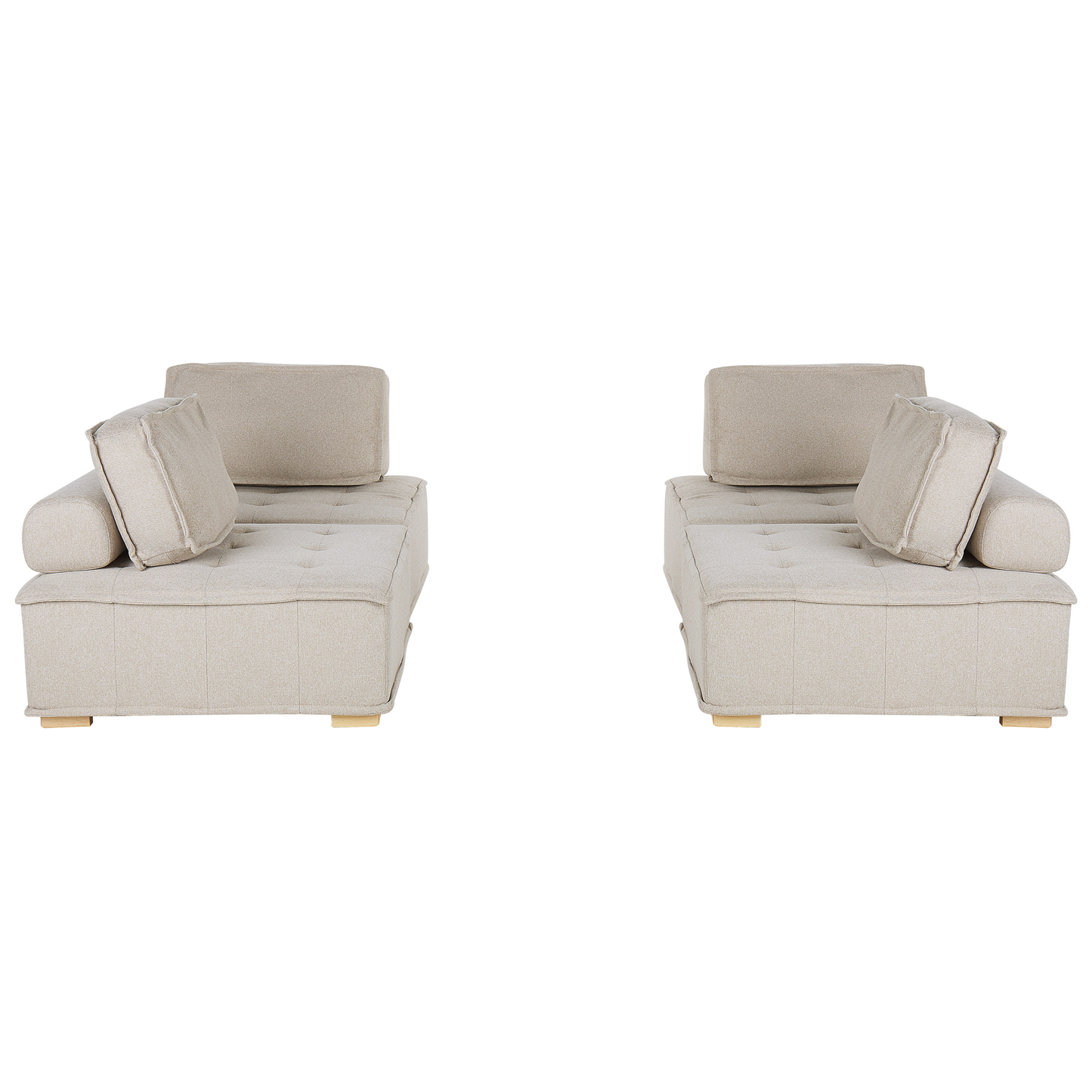 Sofa Set Polsterbezug helles Beige 4-Sitzer TIBRO