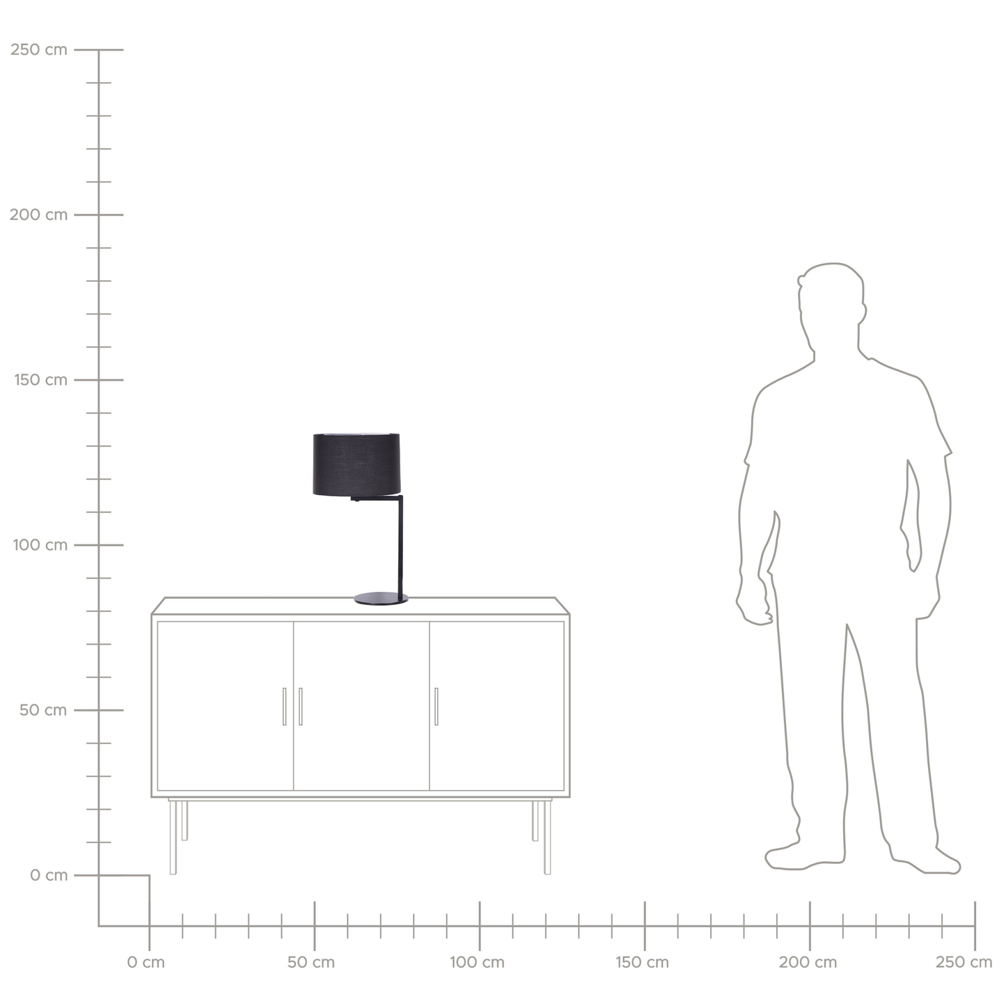 Tischleuchte BALDWIN Metall Schwarz