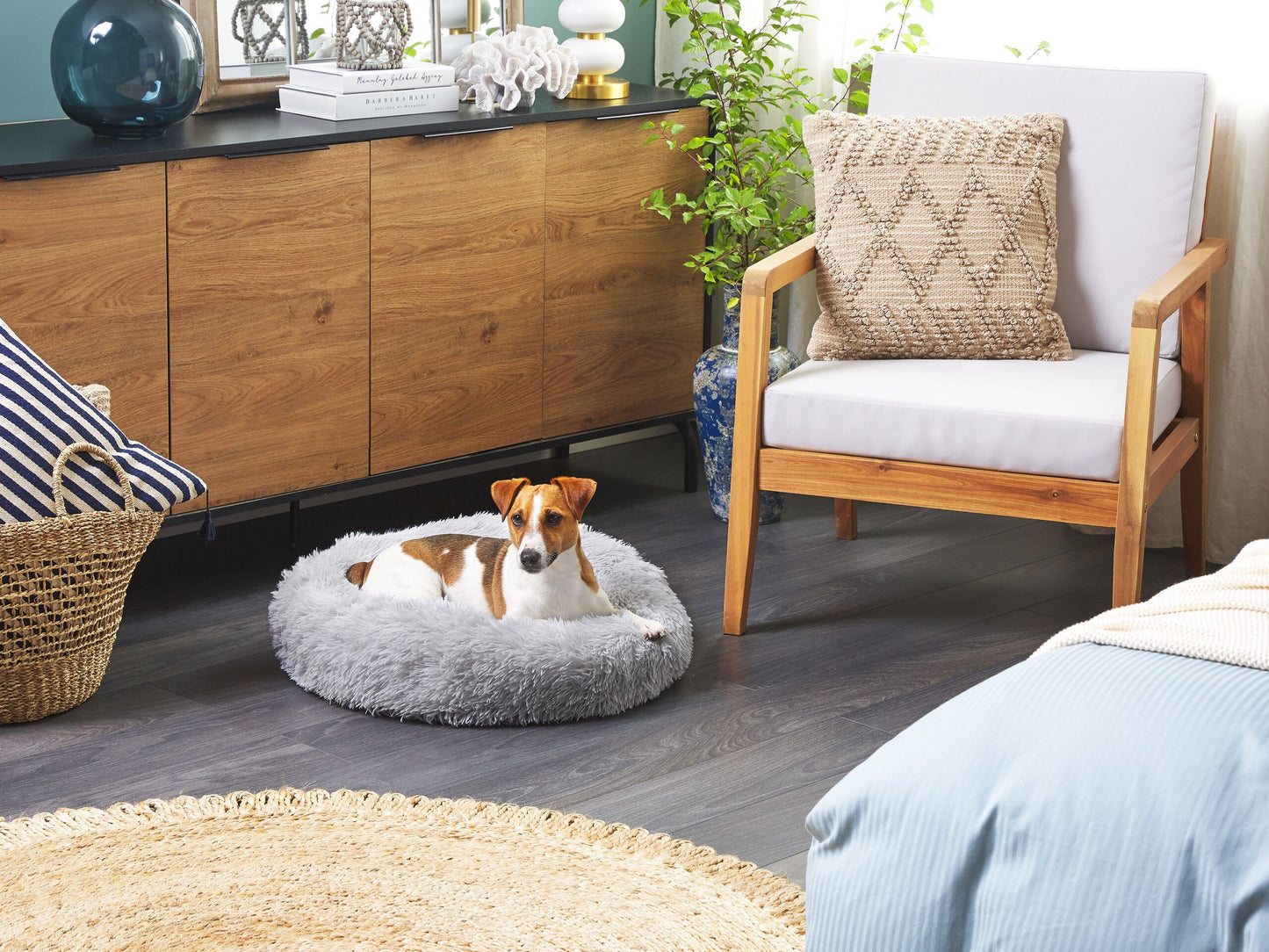 Tierbett KULU Webpelz Hellgrau