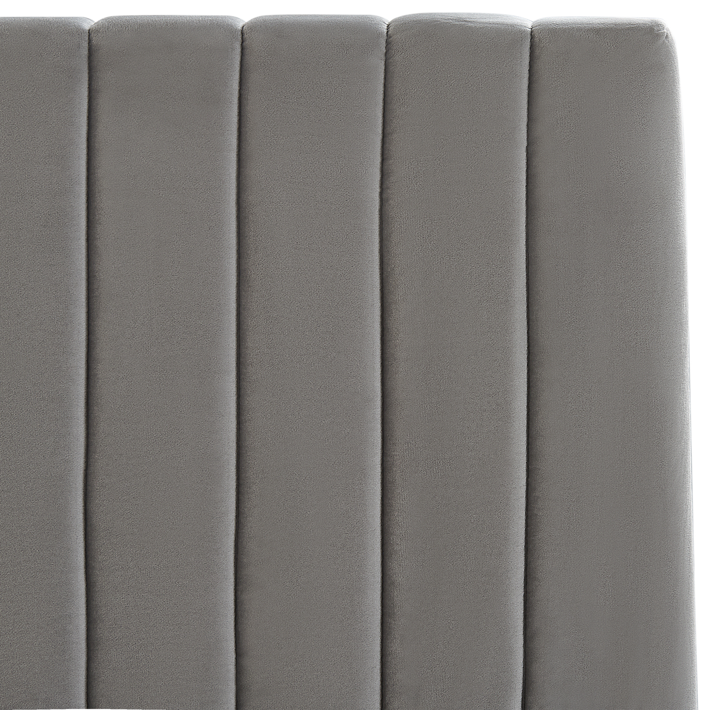 Bett mit Stauraum Samtstoff VION 160 x 200 cm Grau