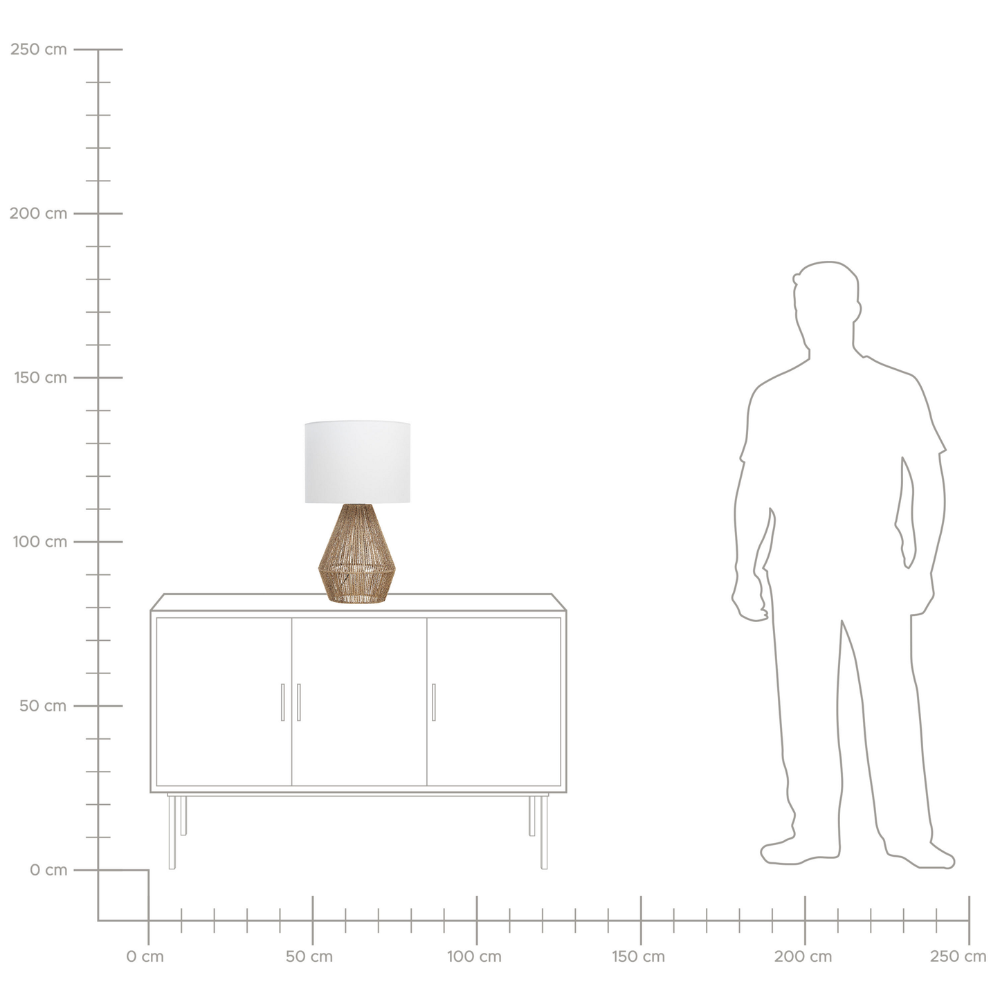 Tischleuchte MALEWA Geflecht Naturfarben