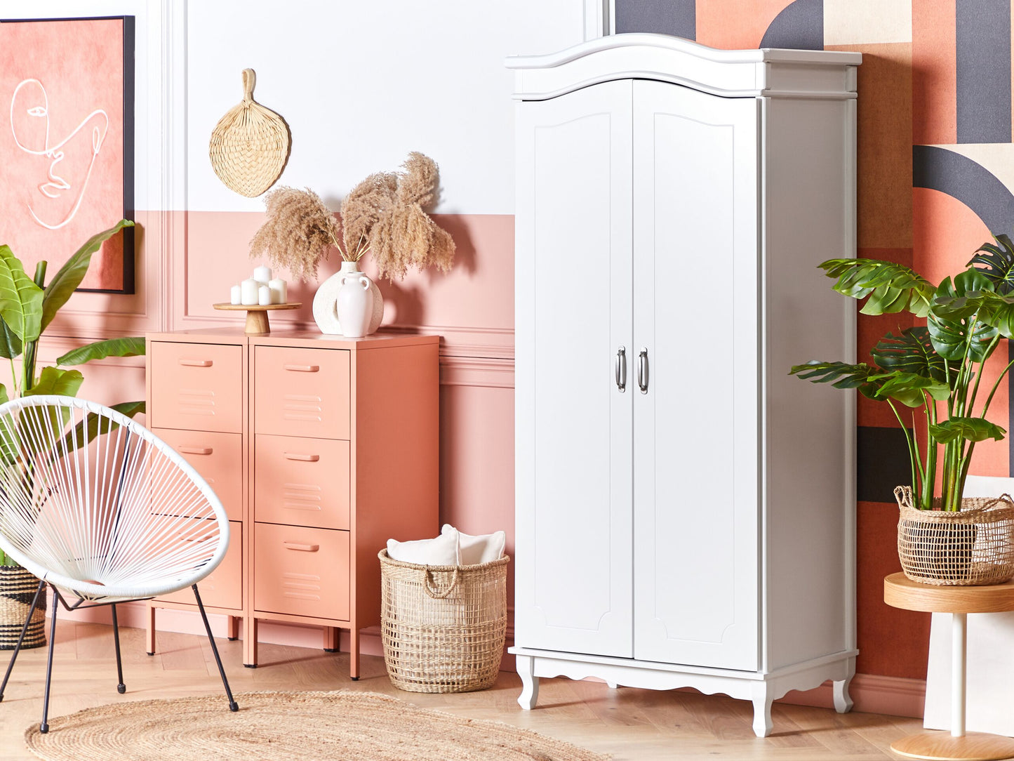 Kleiderschrank weiss 2 Türen CAMMIN