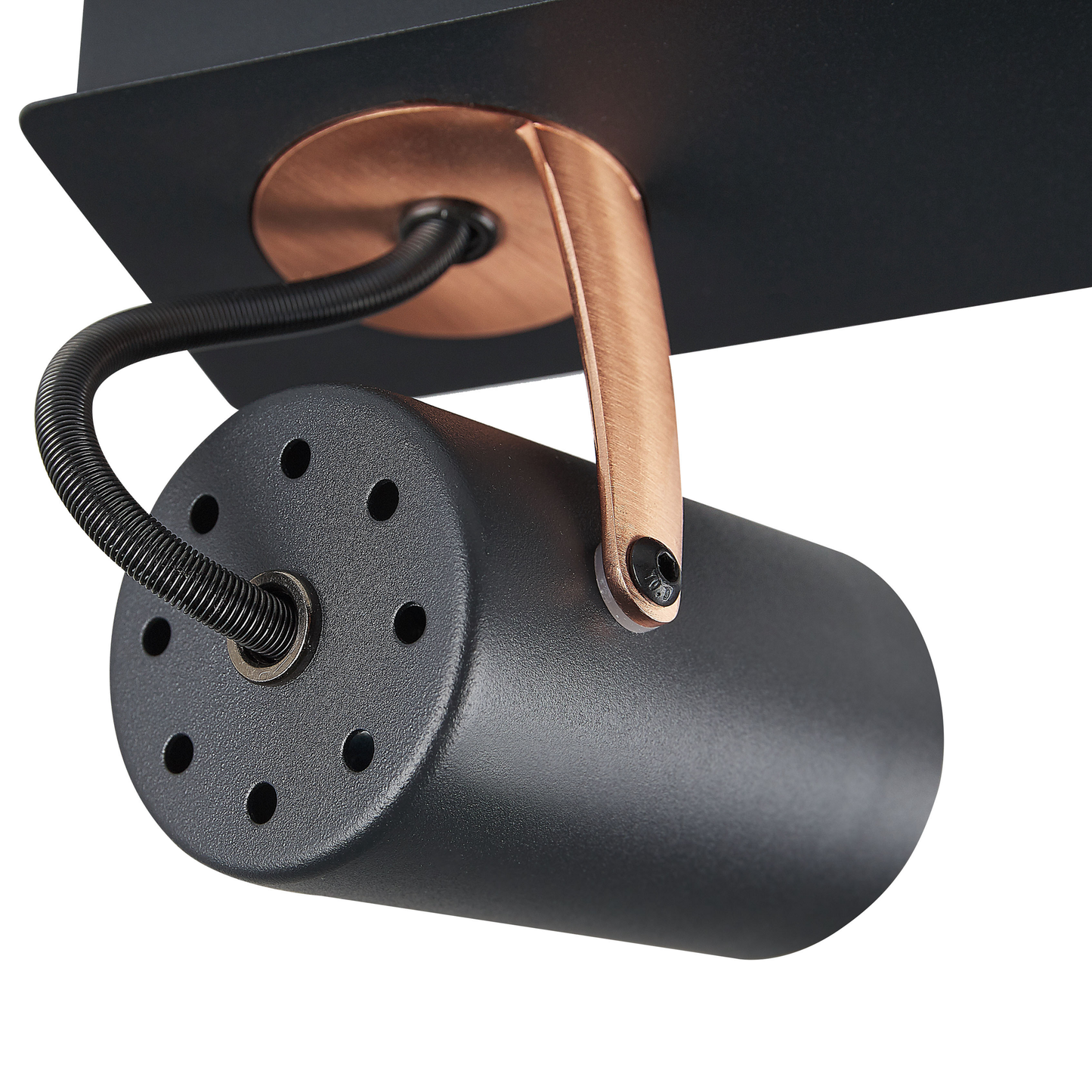 Deckenleuchte Metall schwarz / kupfer 4-flammig rund KLIP