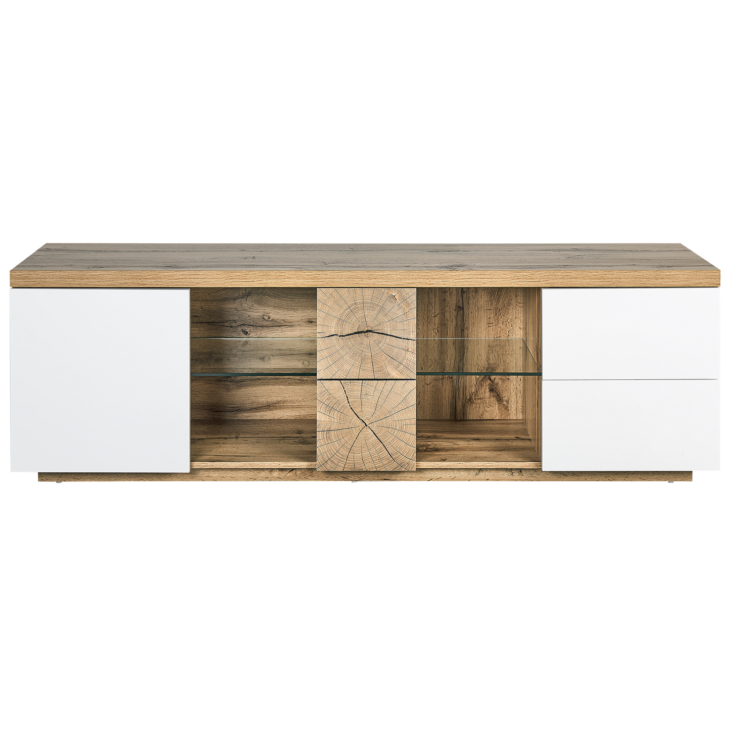 TV-Möbel FARADA Braun / Weiss