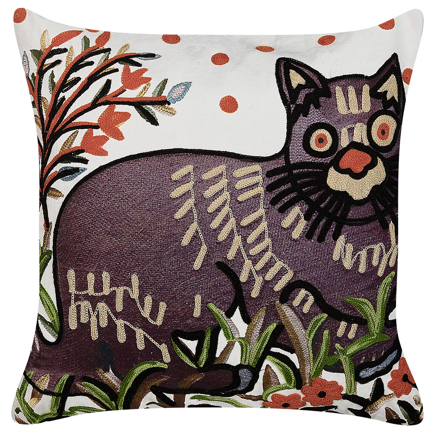Dekokissen 2er Set PHUSRO Baumwolle 50 x 50 cm Bunt Tiermuster