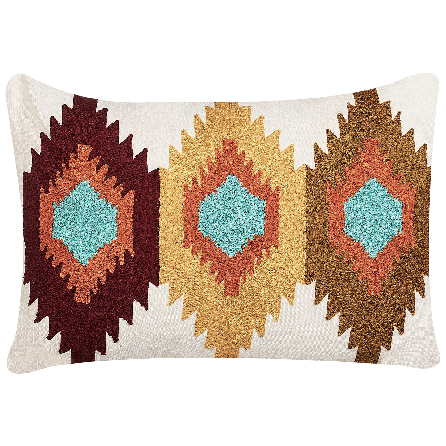 Dekokissen 2er Set DANAPUR Baumwolle 40 x 60 cm Bunt Geometrisches Muster