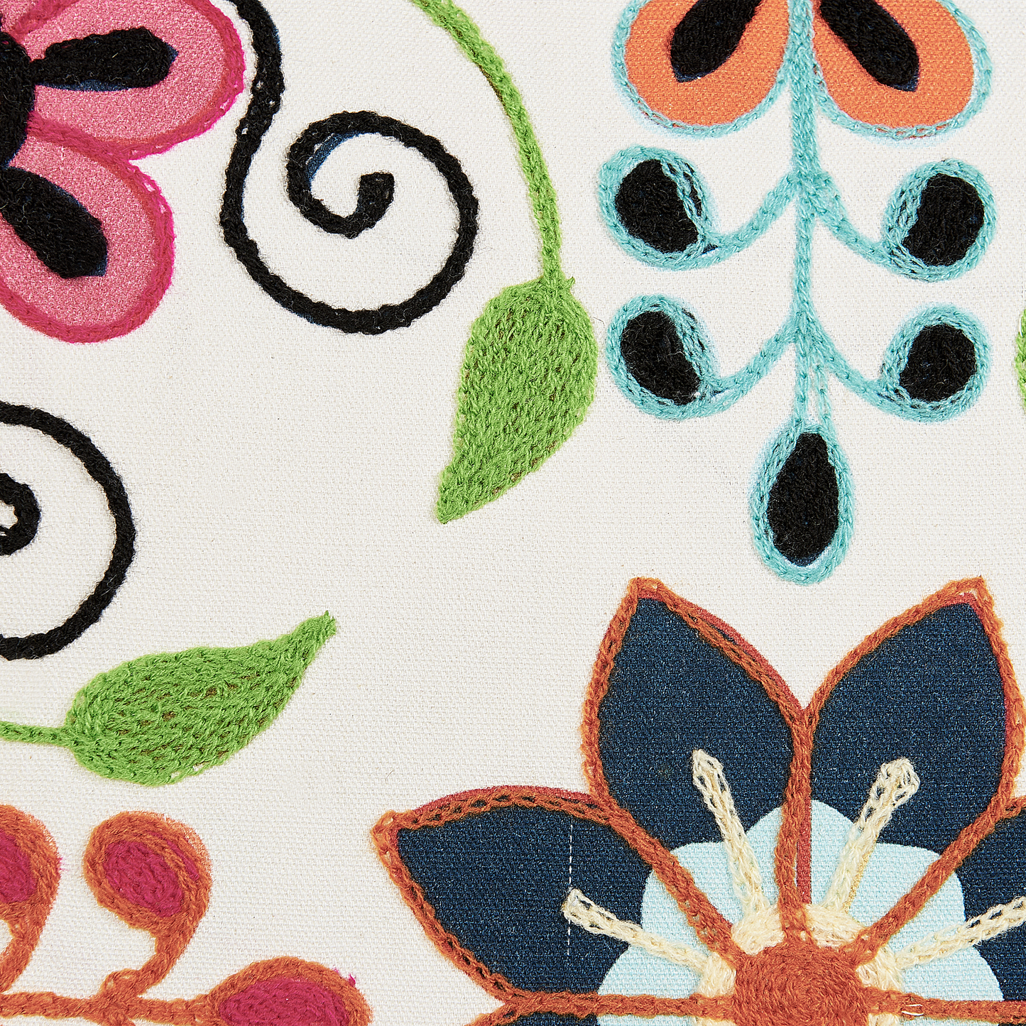 Dekokissen BAHRAICH Baumwolle 50 x 50 cm Bunt Blumenmuster