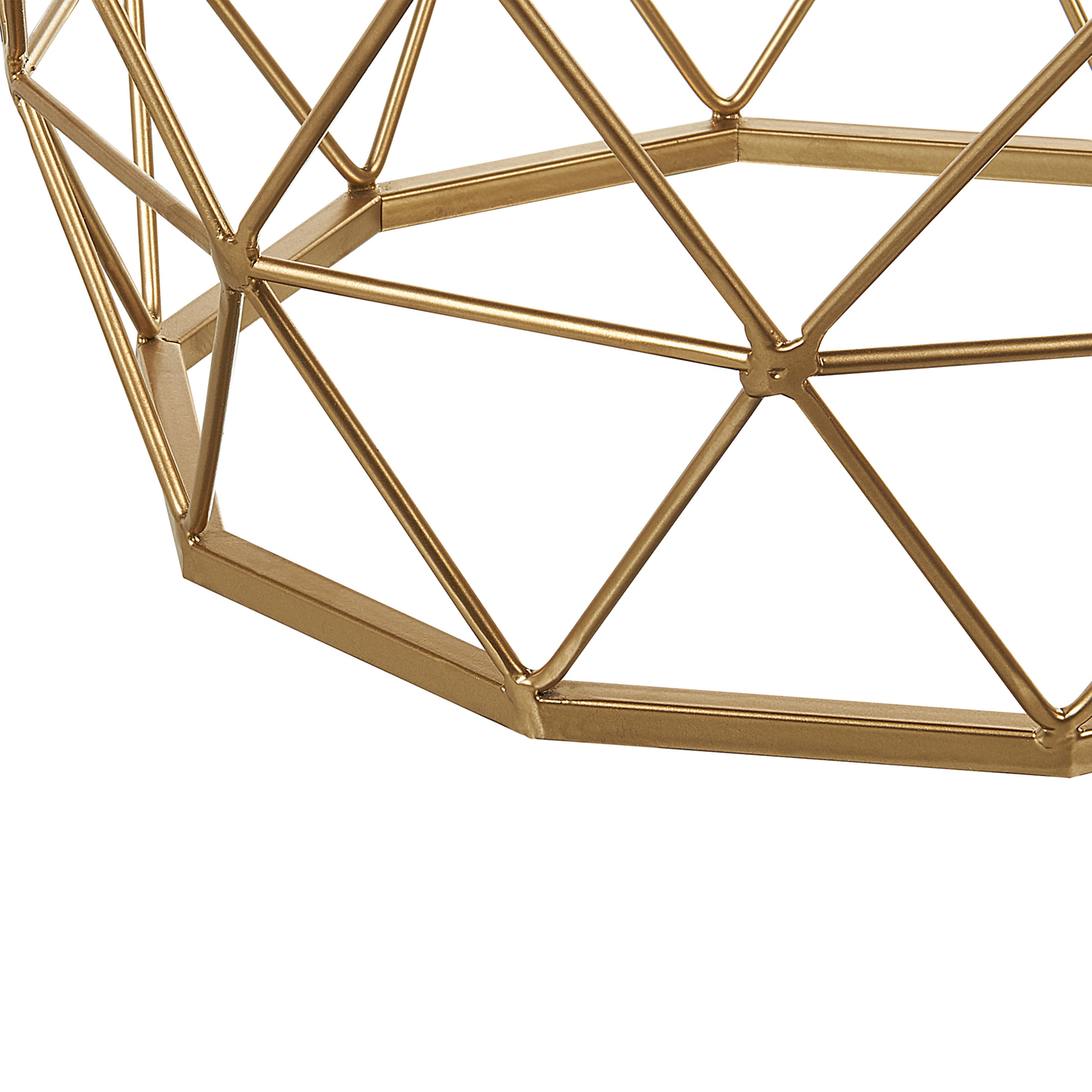 Beistelltisch Marmor Optik weiss / gold Zehneck HALSEY