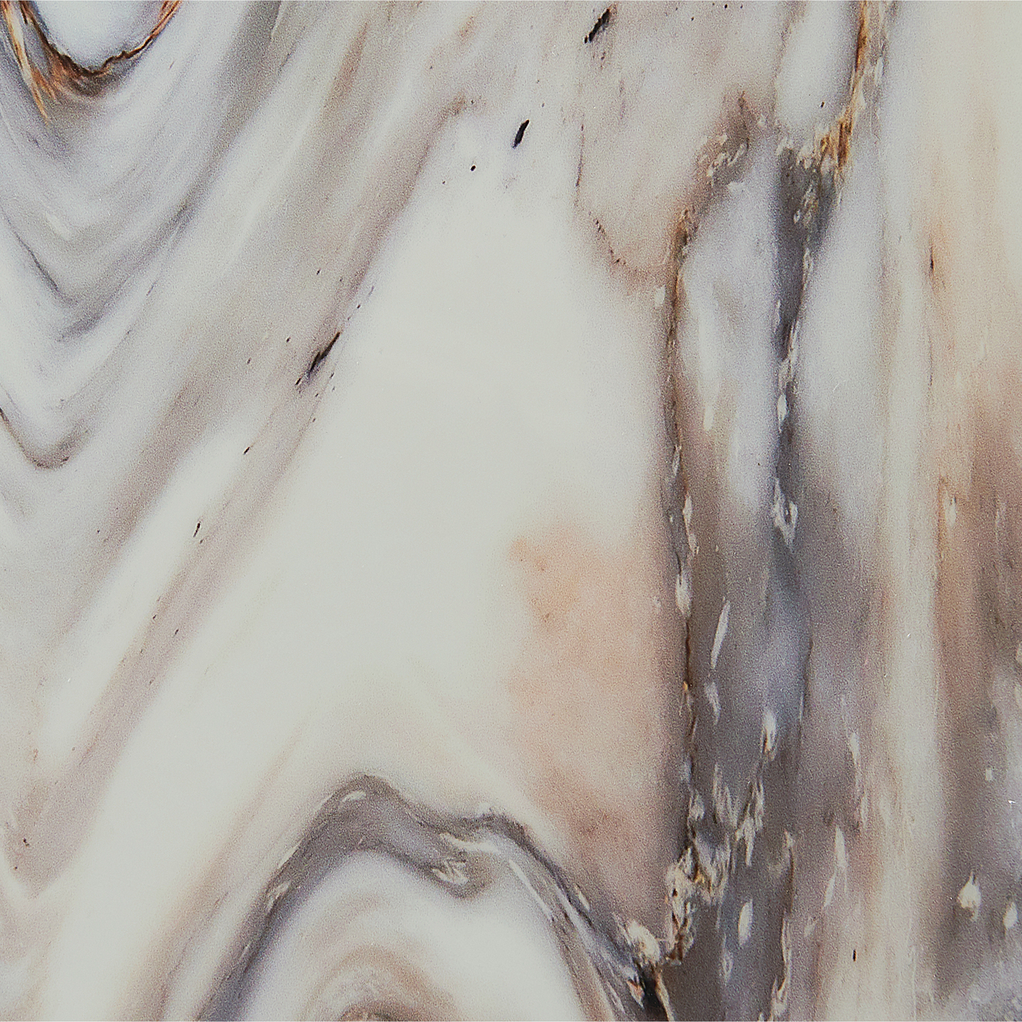 Beistelltisch Marmor Optik weiss / gold Zehneck HALSEY