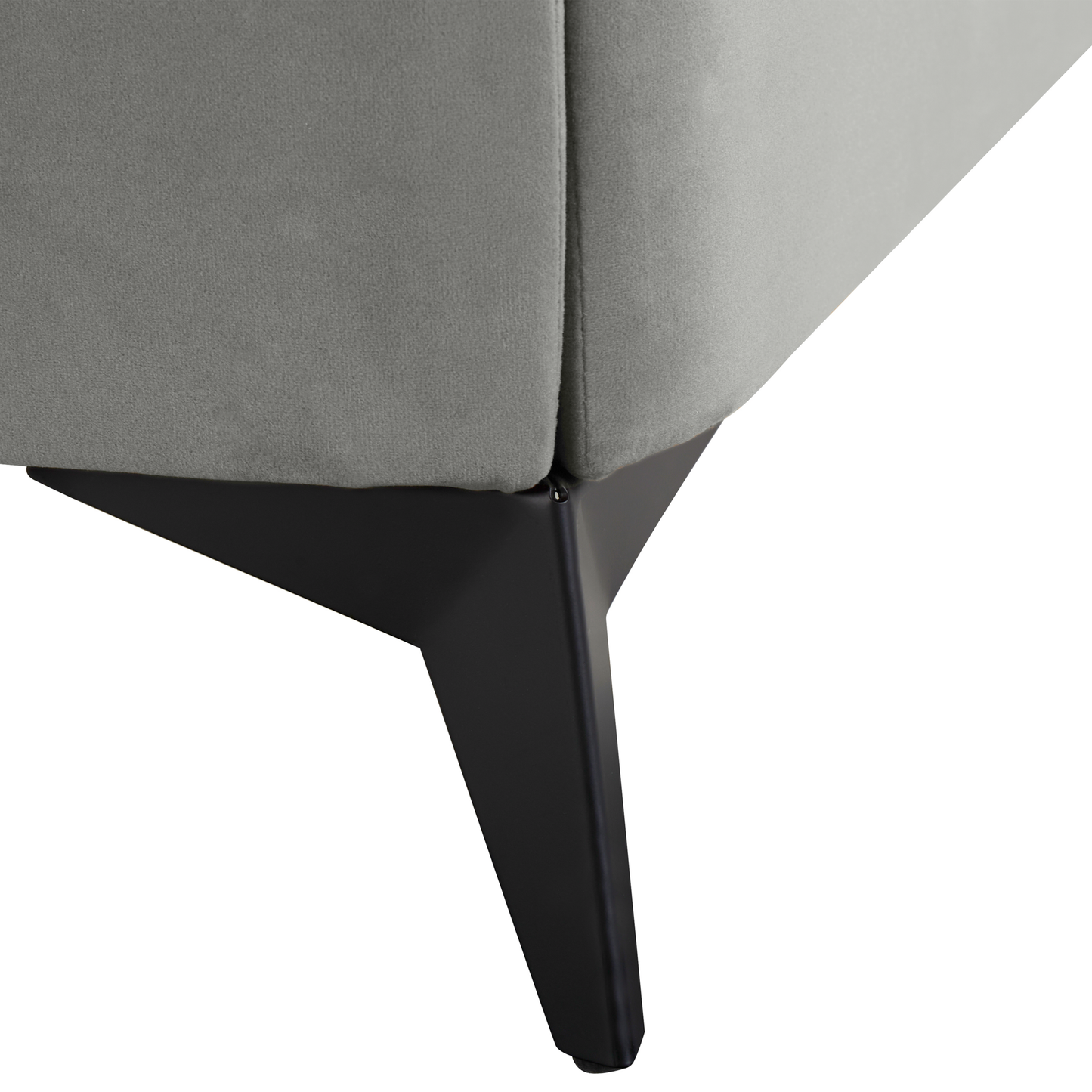 Bett mit Lattenrost Samtstoff MELLE 180 x 200 cm Grau