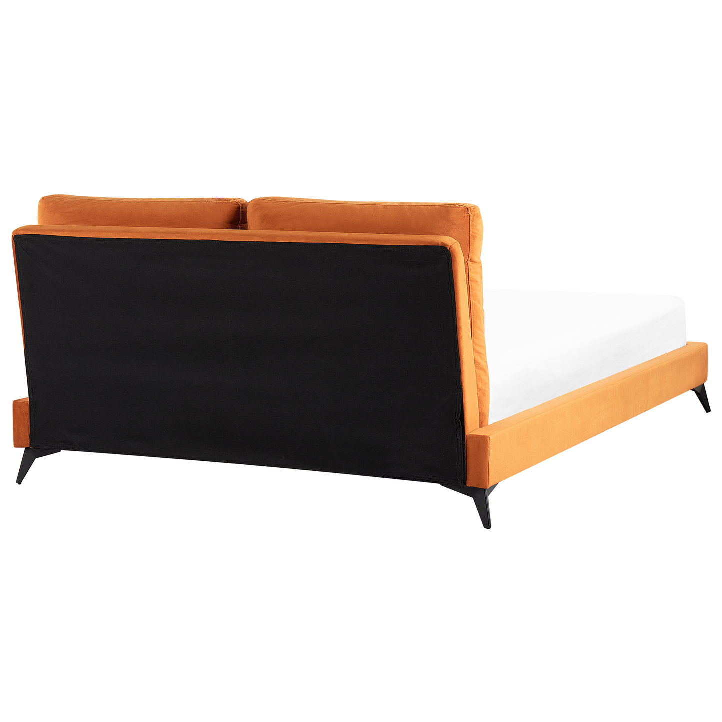 Bett mit Lattenrost Samtstoff MELLE 160 x 200 cm Orange
