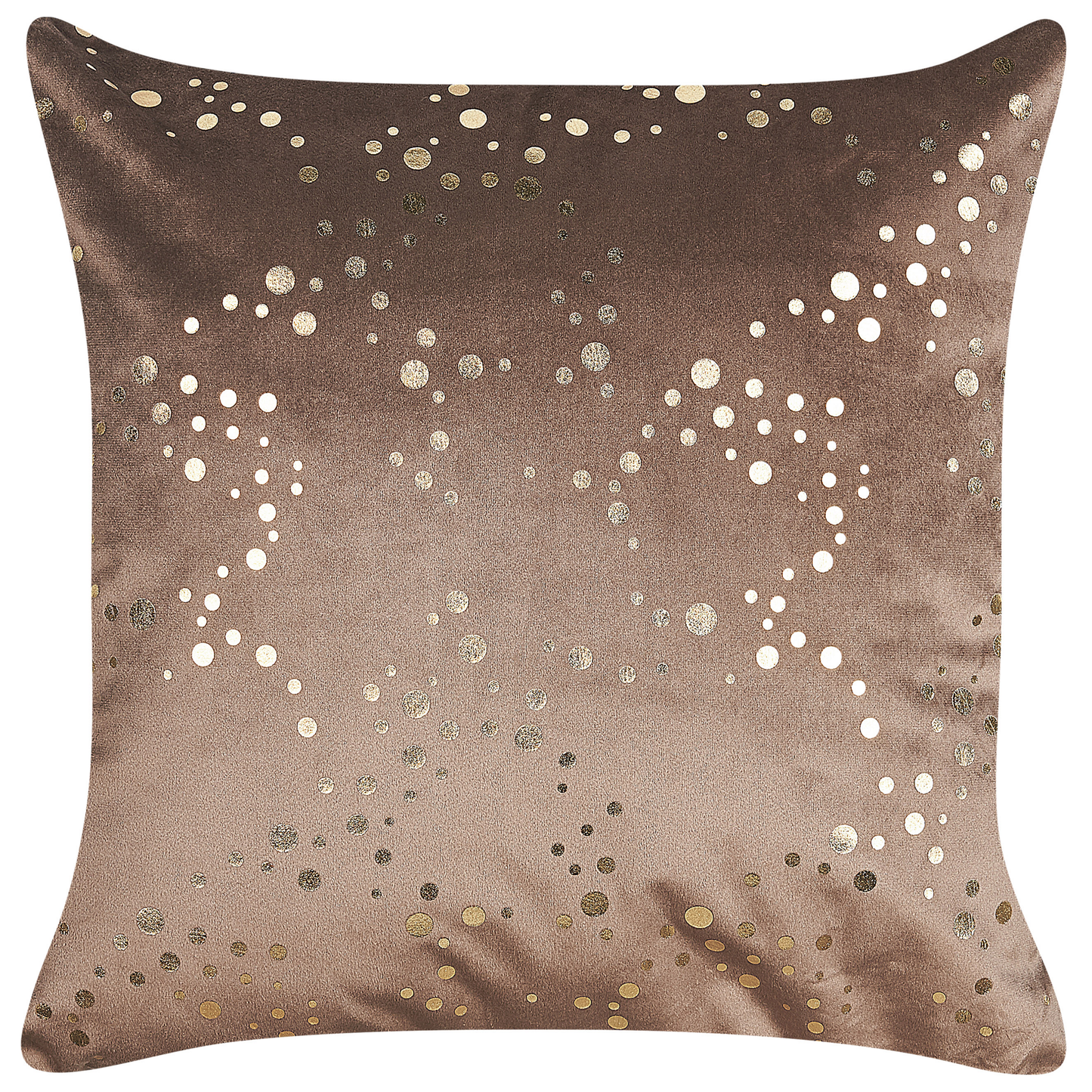 Dekokissen 2er Set POPPY Samtstoff 45 x 45 cm Braun Abstraktes Muster