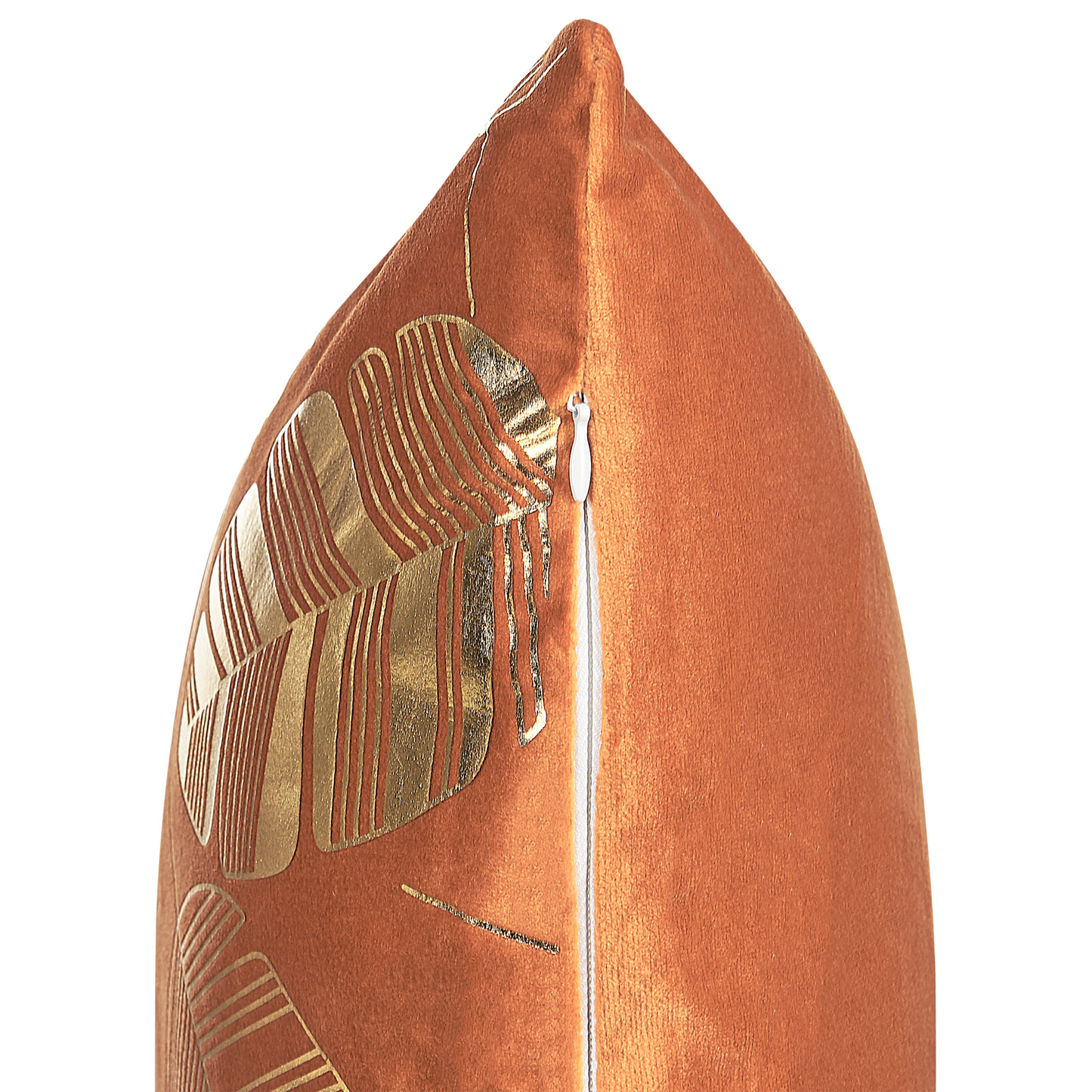 Dekokissen 2er Set SUNFLOWER Samtstoff 45 x 45 cm Orange Pflanzenmuster