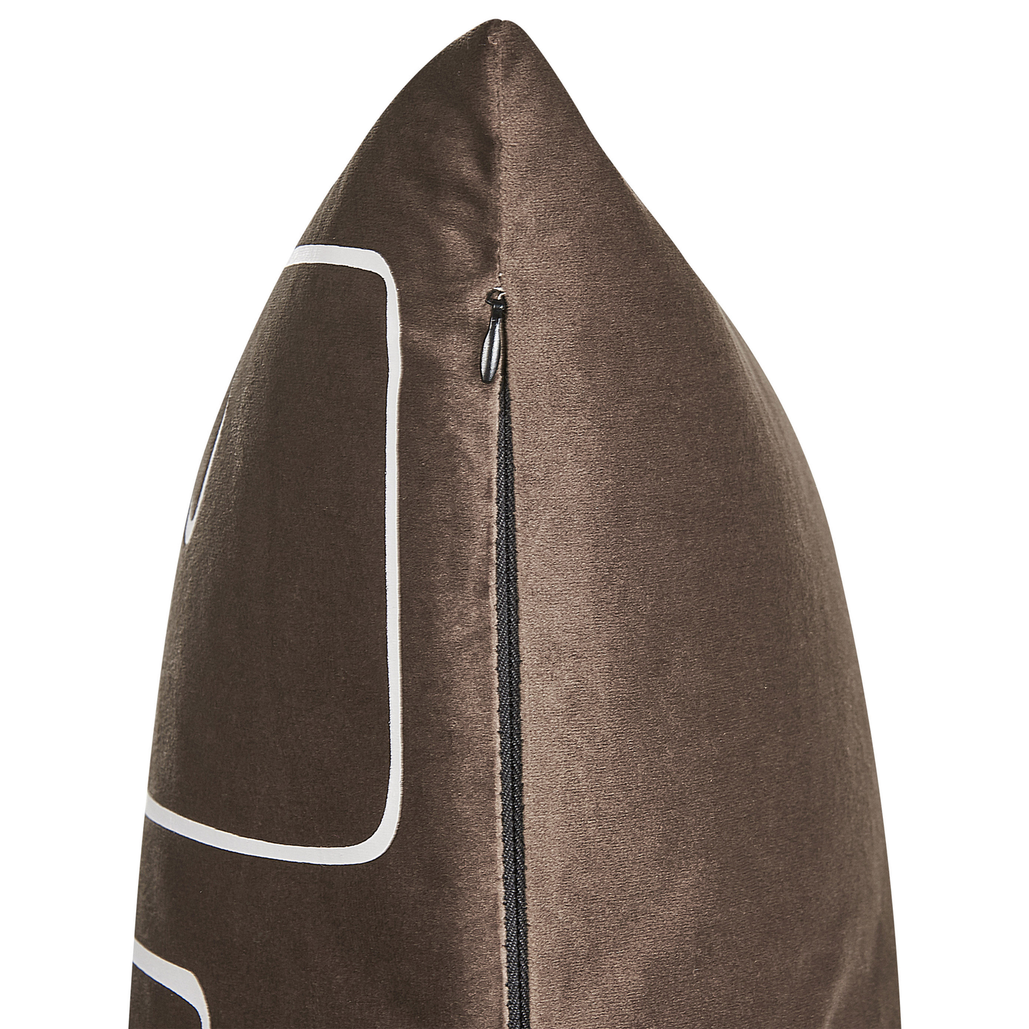 Dekokissen 2er Set PHILODENDRON Samtstoff 45 x 45 cm Braun Abstraktes Muster